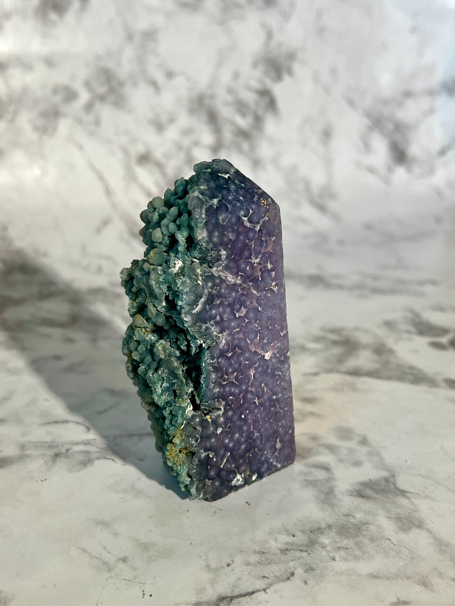 Grape Agate Specimen Tower