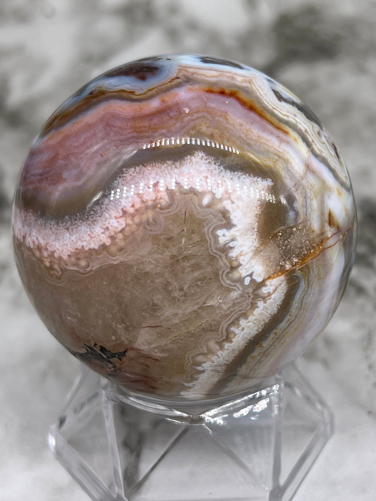 Mexico Crazy Lace Agate Sphere