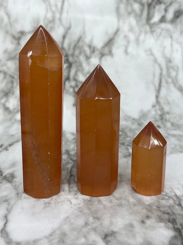 Honey Calcite Point