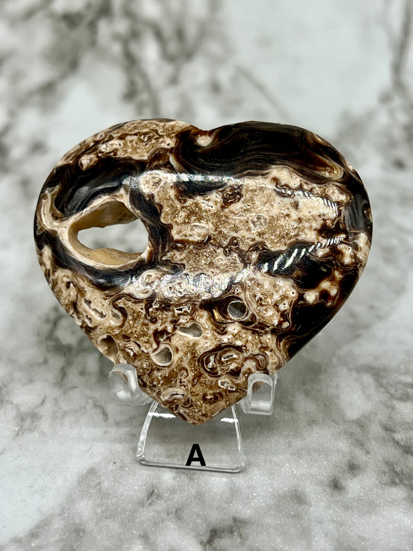 Chocolate Calcite Heart