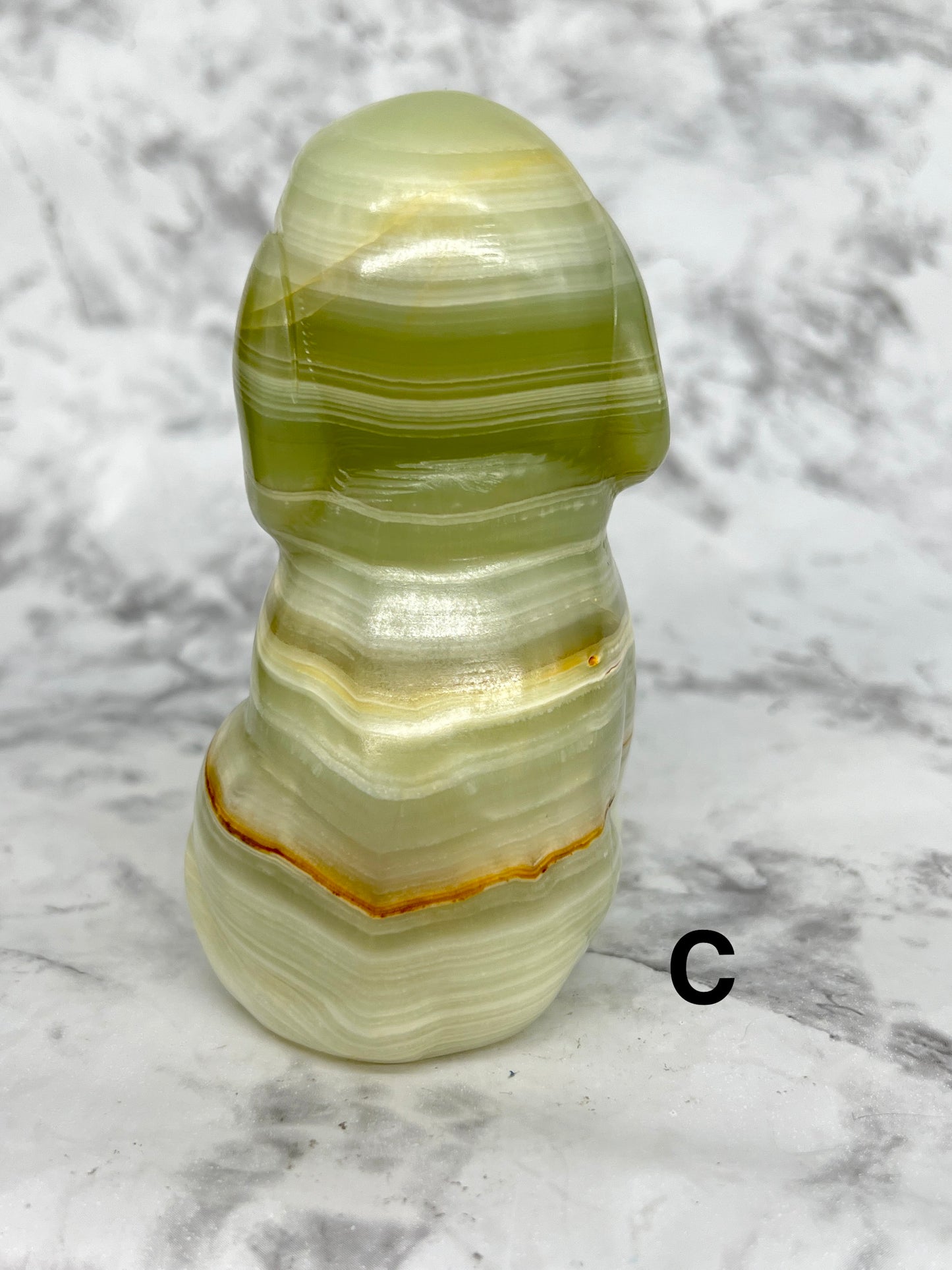 Green Onyx Dog Carving