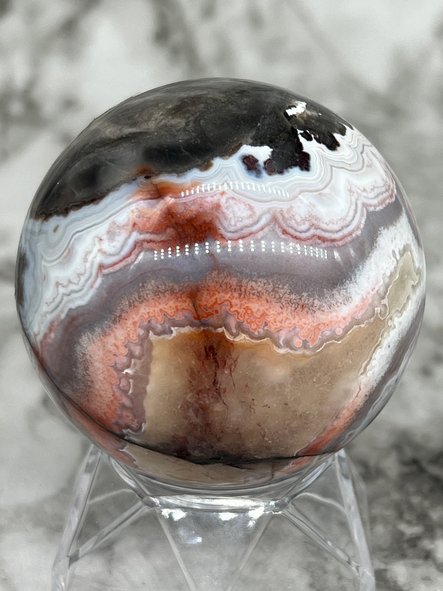 Mexico Crazy Lace Agate Sphere