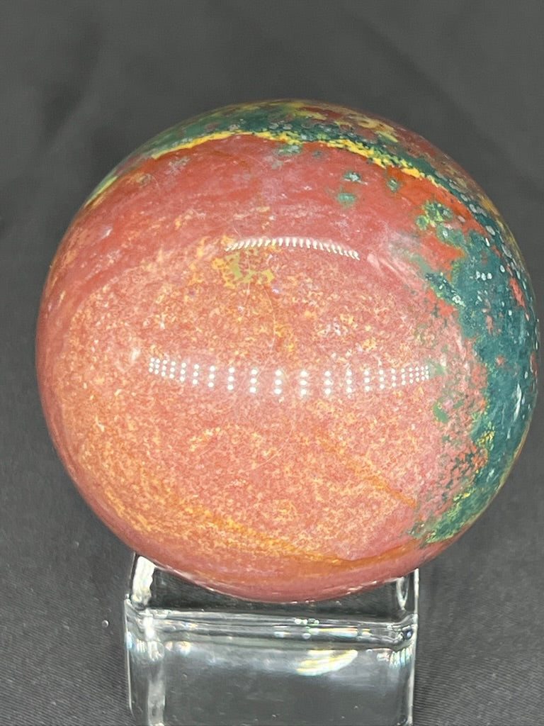 Orbicular Ocean Jasper Sphere