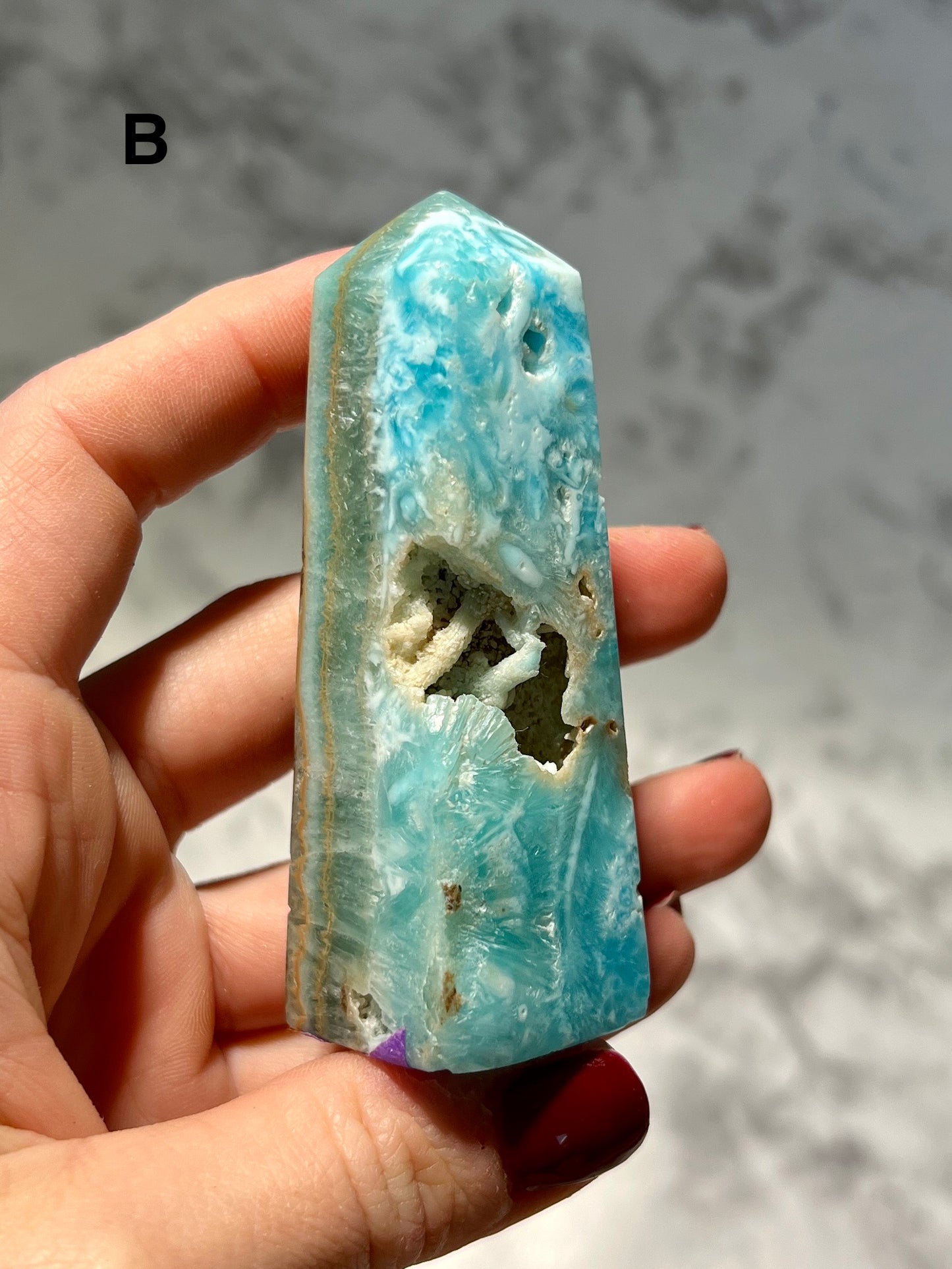 Blue Aragonite Tower