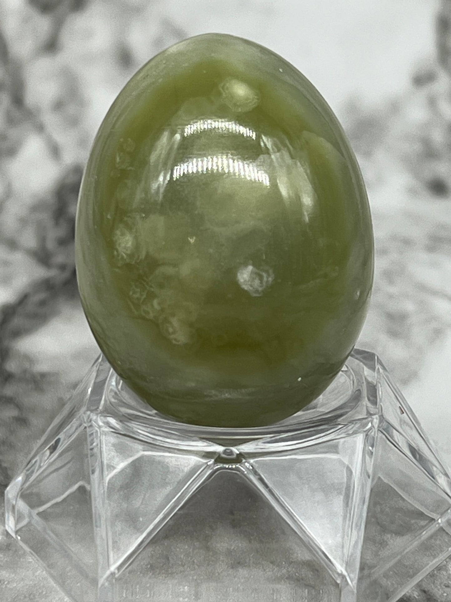 Green Onyx Egg Carving