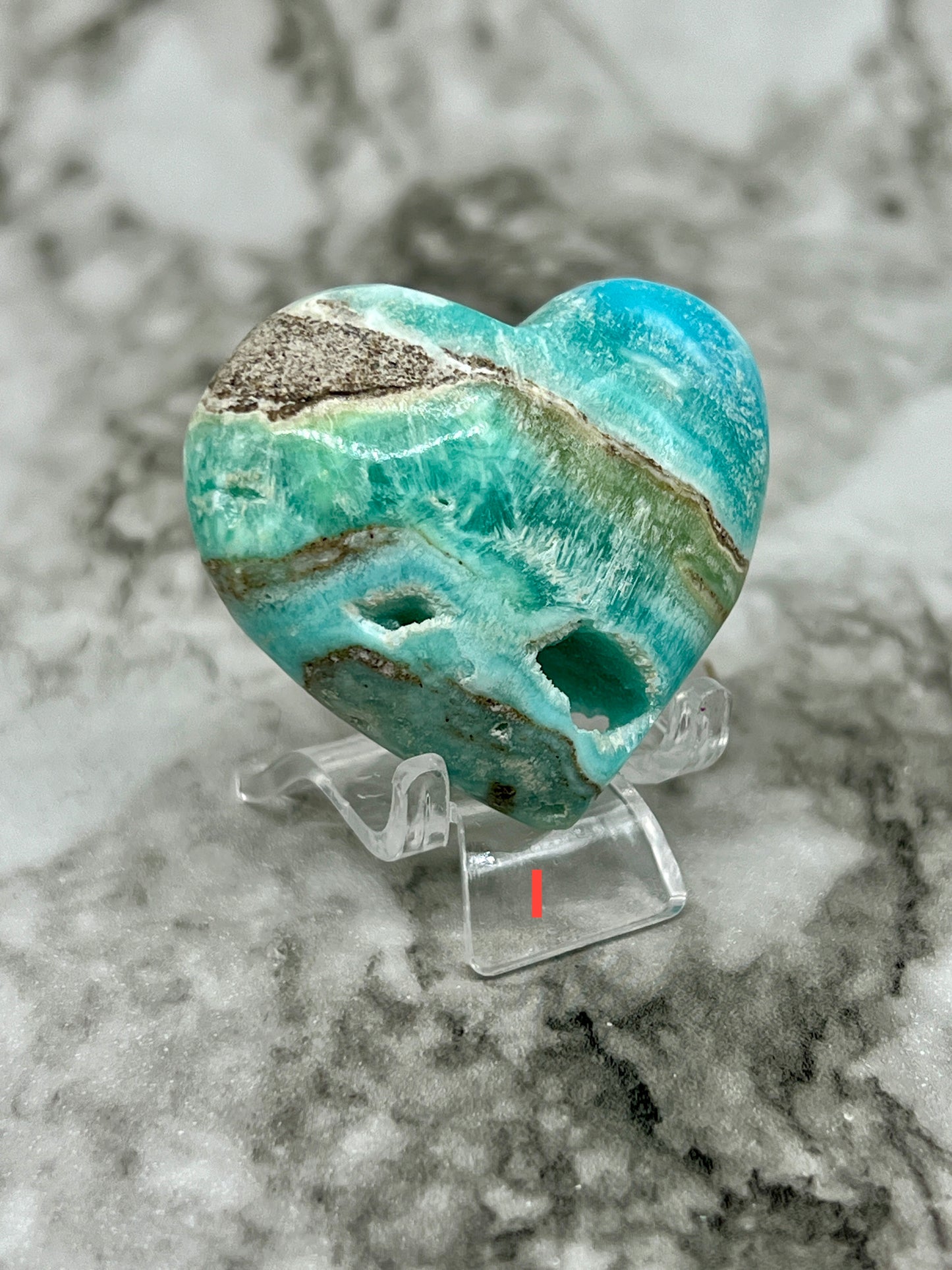 Blue Aragonite & Smithsonite Heart