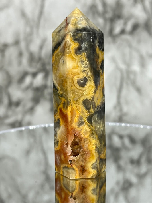 Yellow Crazy Lace Agate Point