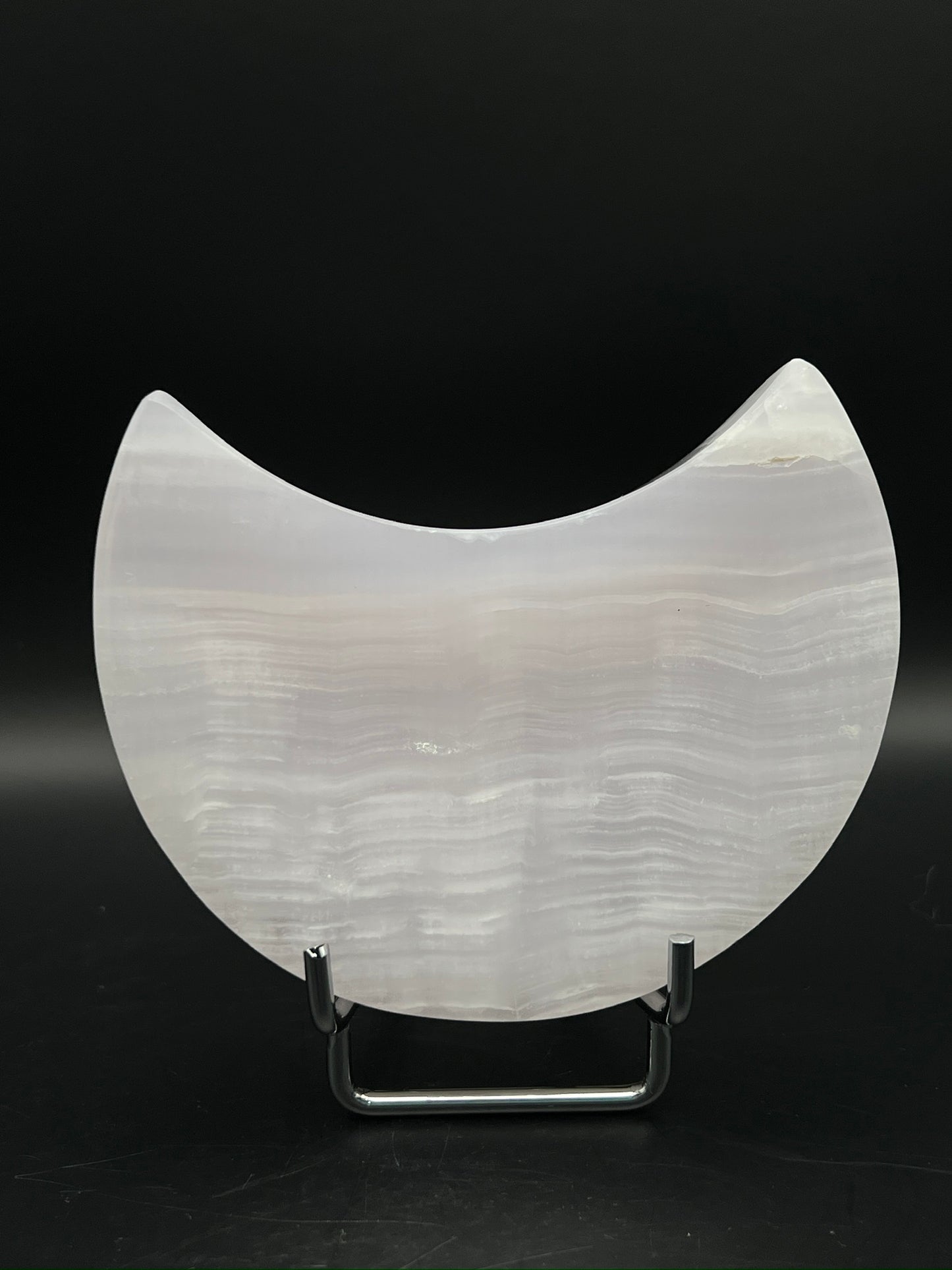 UV-Reactive Pink Mangano Moon Bowl / Carving