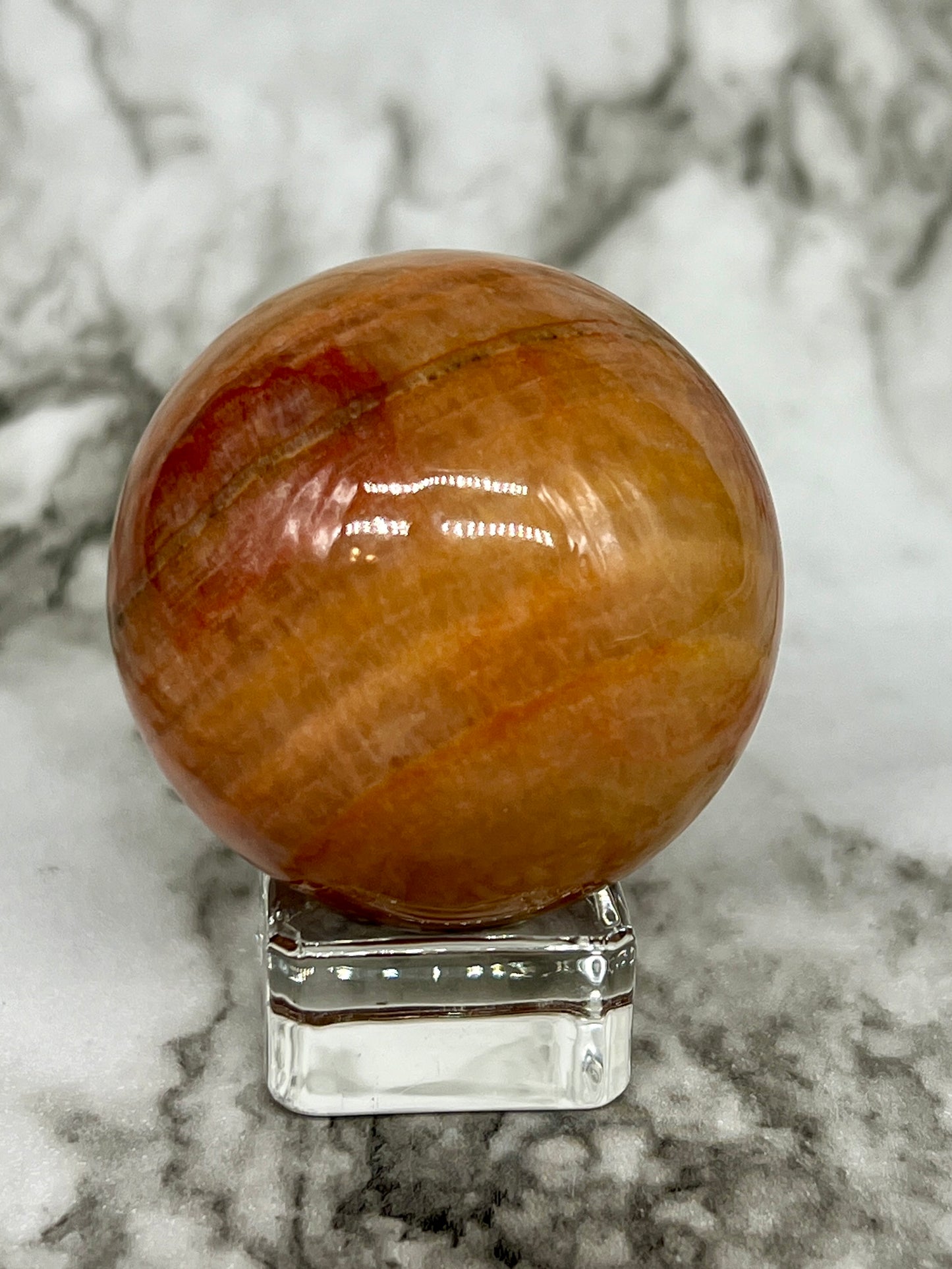 Peach Calcite Sphere