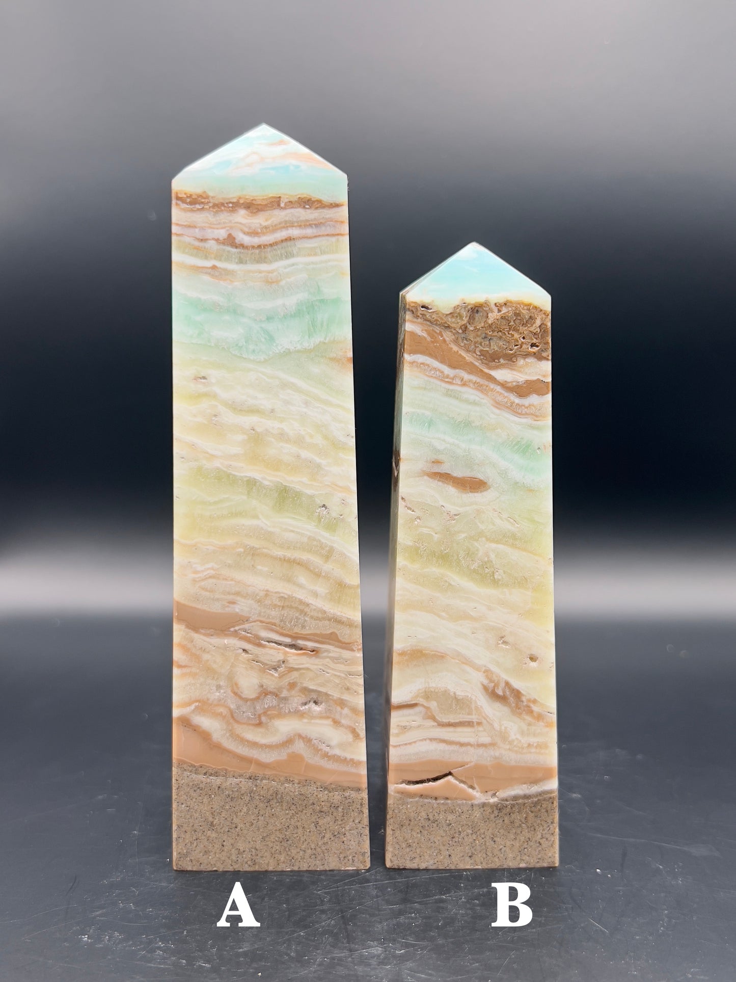 Caribbean & Lemon Calcite Tower