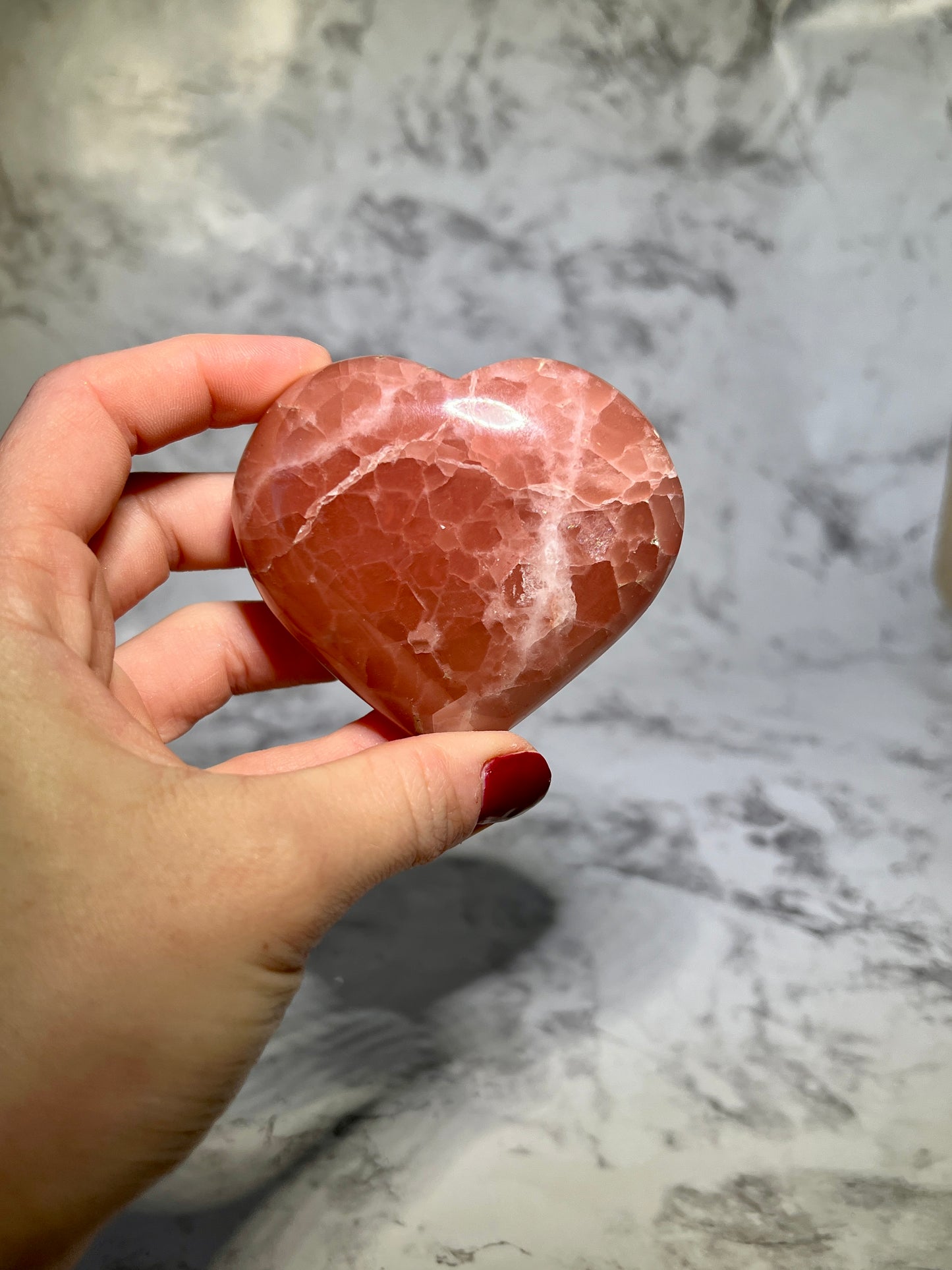 Rose Calcite Heart