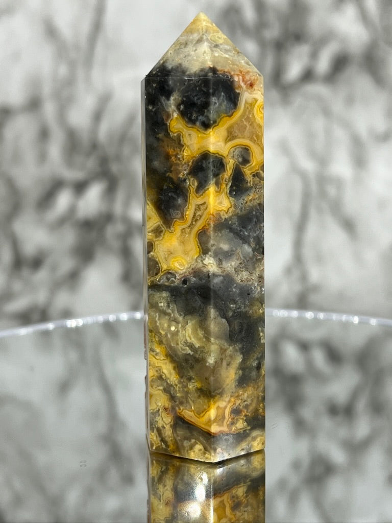 Yellow Crazy Lace Agate Point