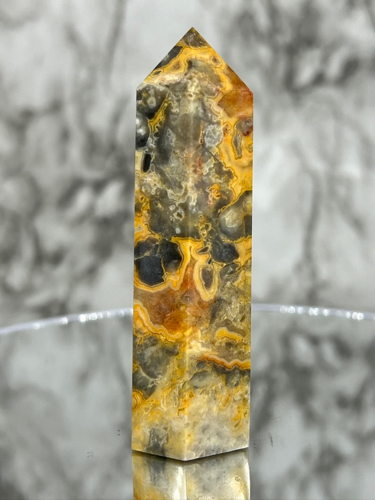 Yellow Crazy Lace Agate Point