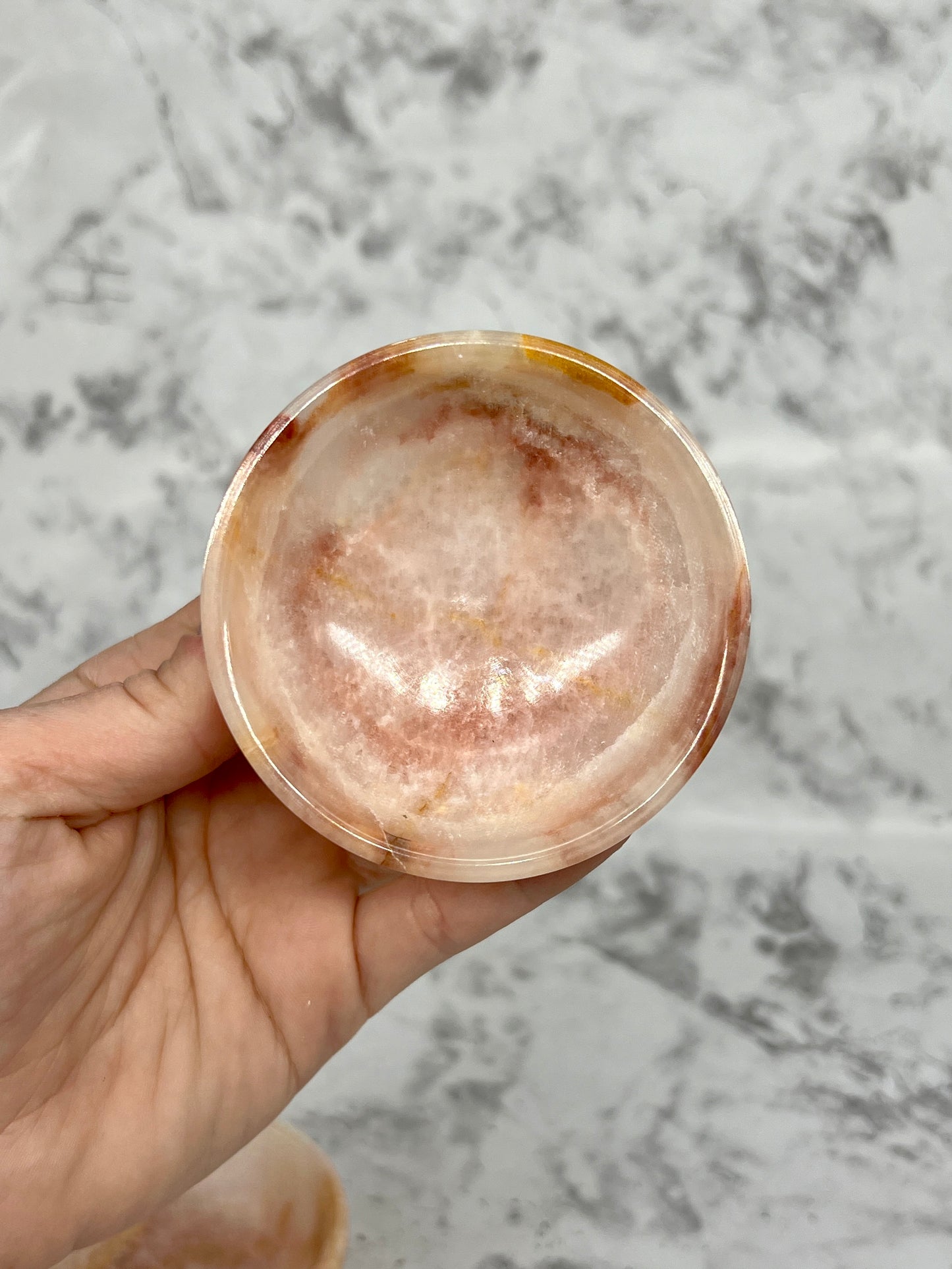 Peach Calcite Mini Bowl / Carving