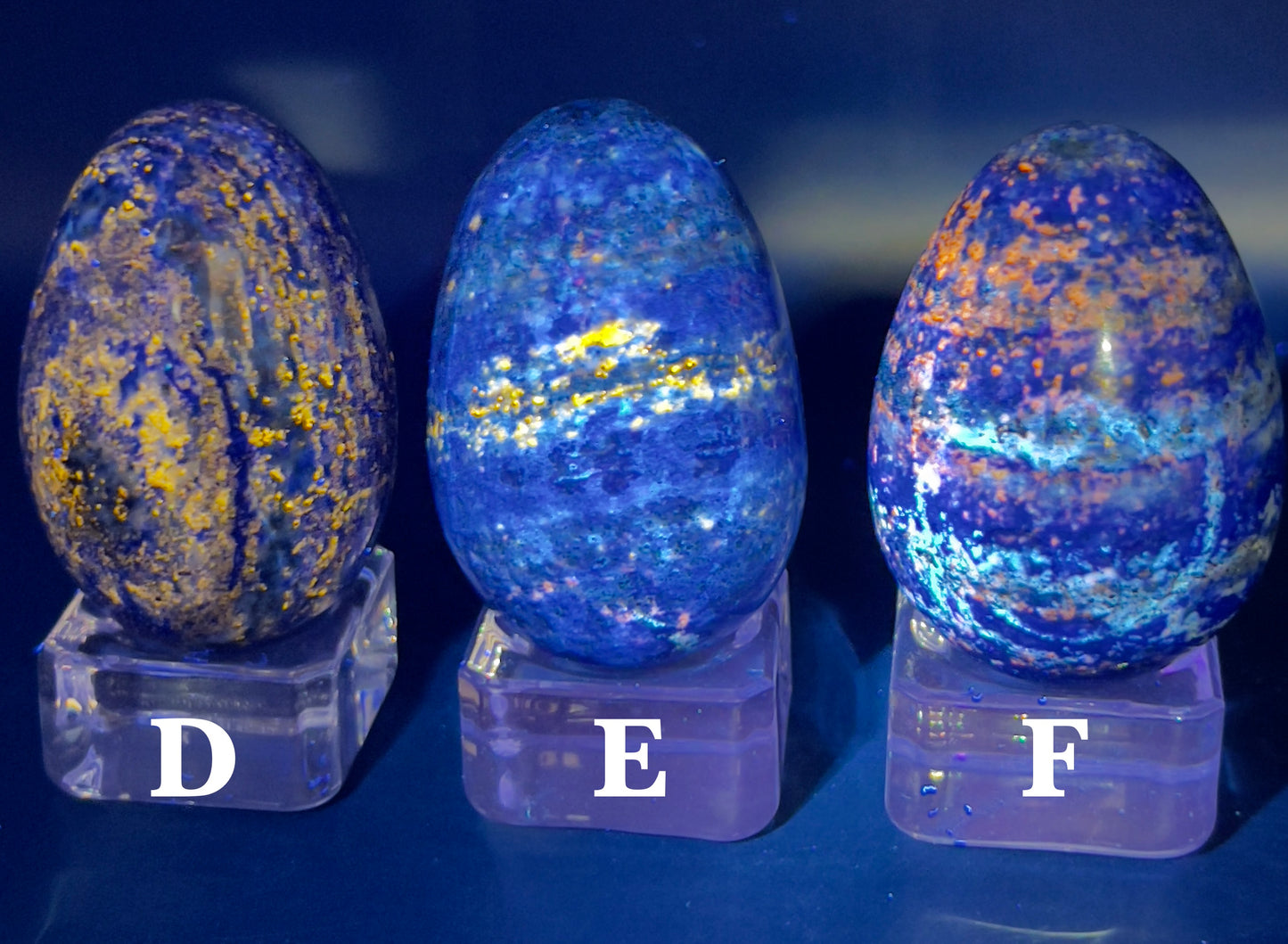High Quality UV-Reactive Lapis Egg Carving