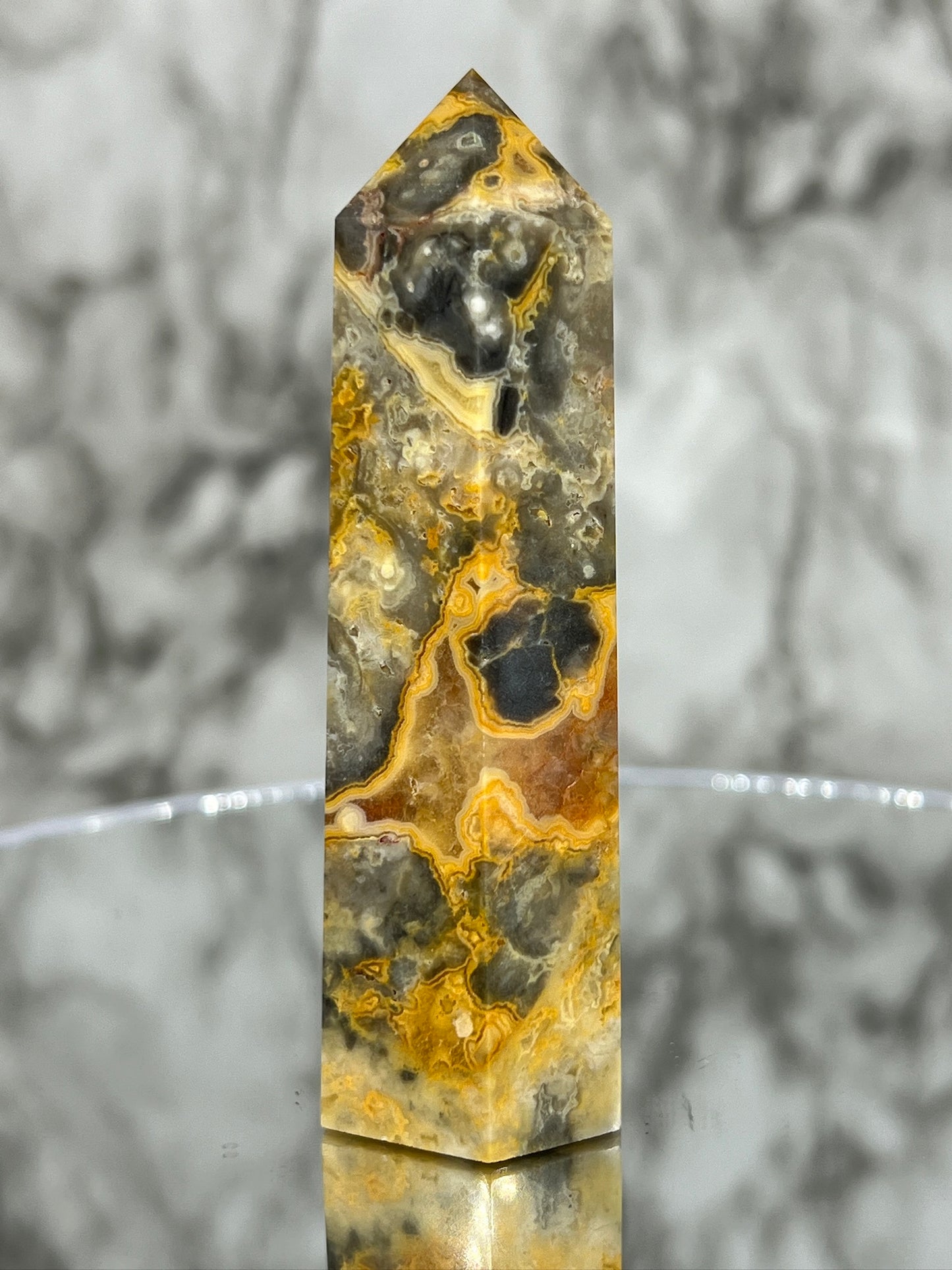 Yellow Crazy Lace Agate Point