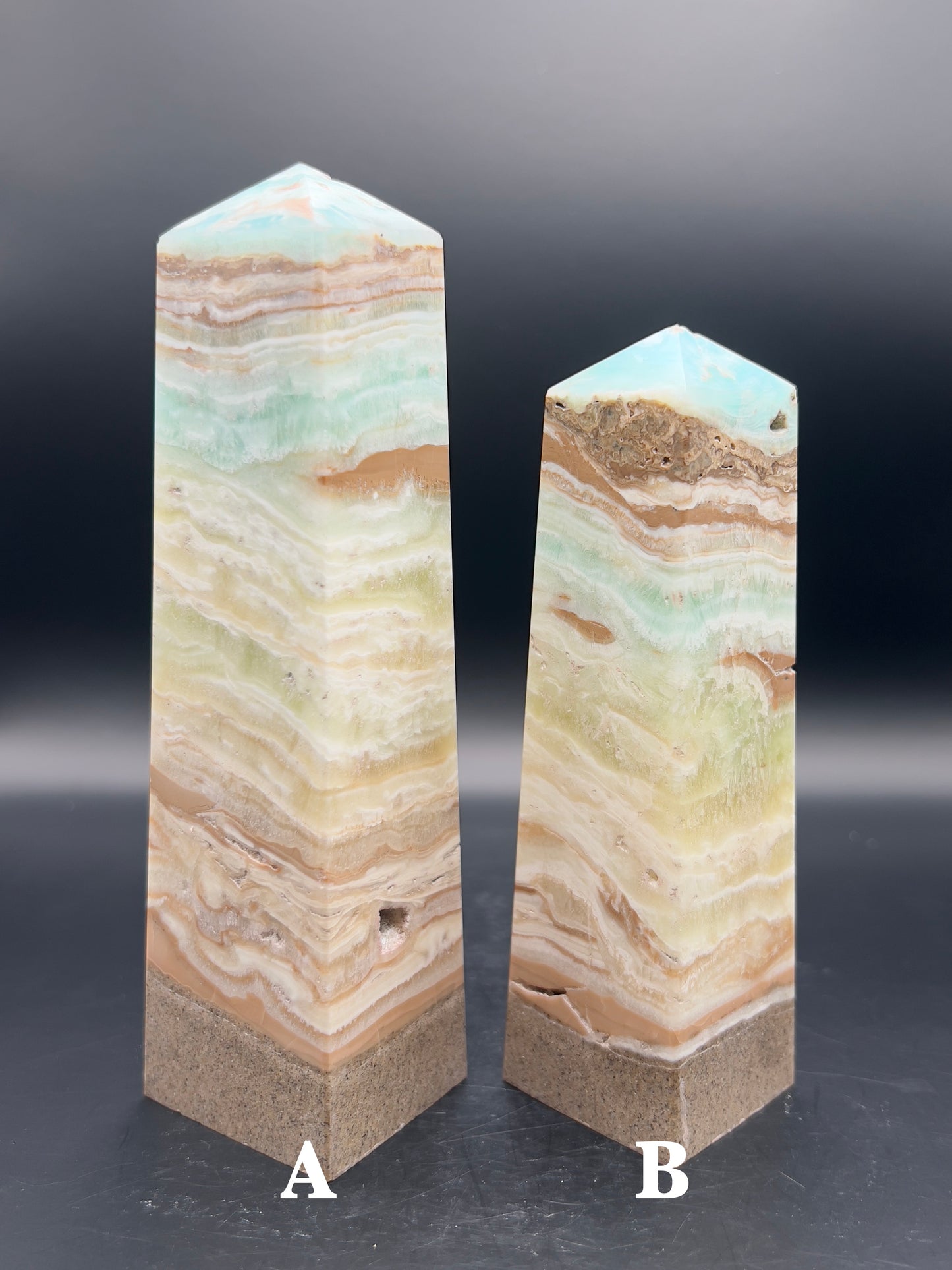 Caribbean & Lemon Calcite Tower