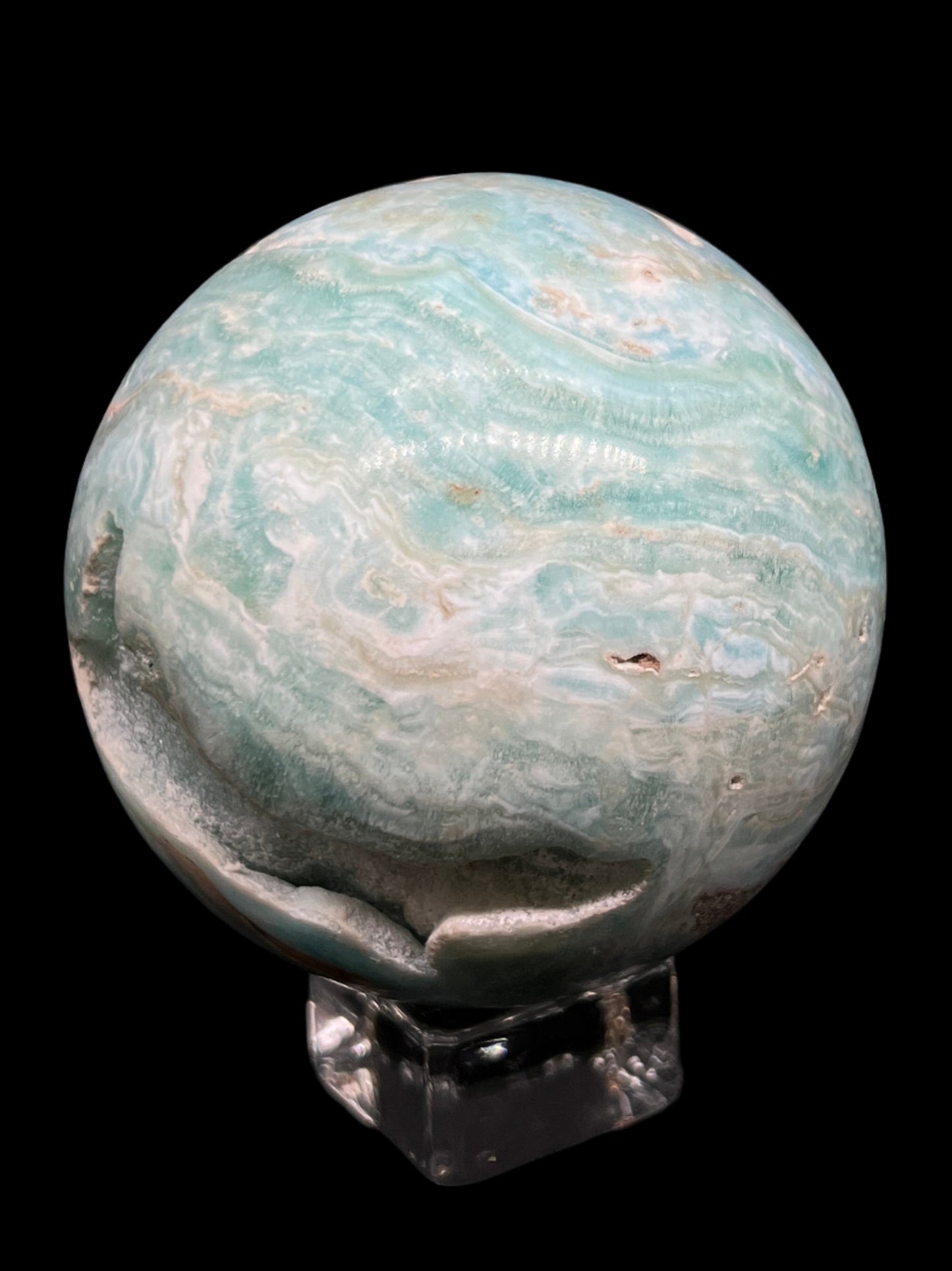 Blue Aragonite & Smithsonite Sphere