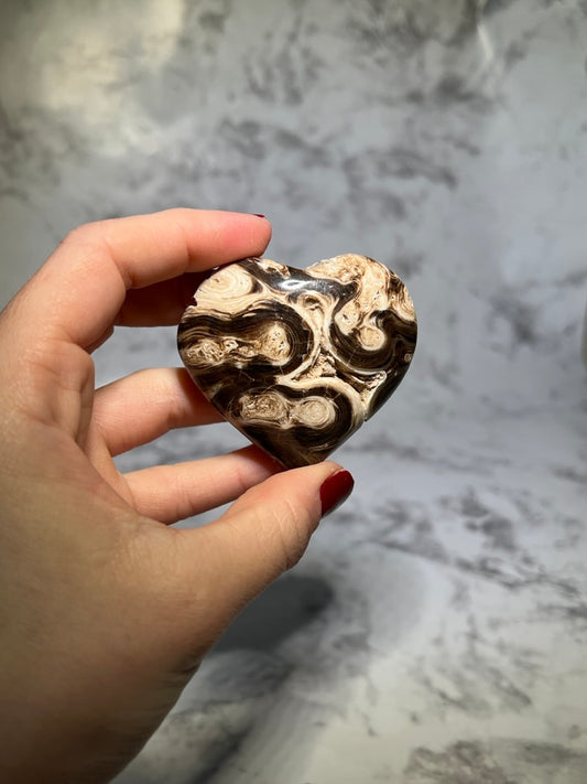 Chocolate Calcite Heart