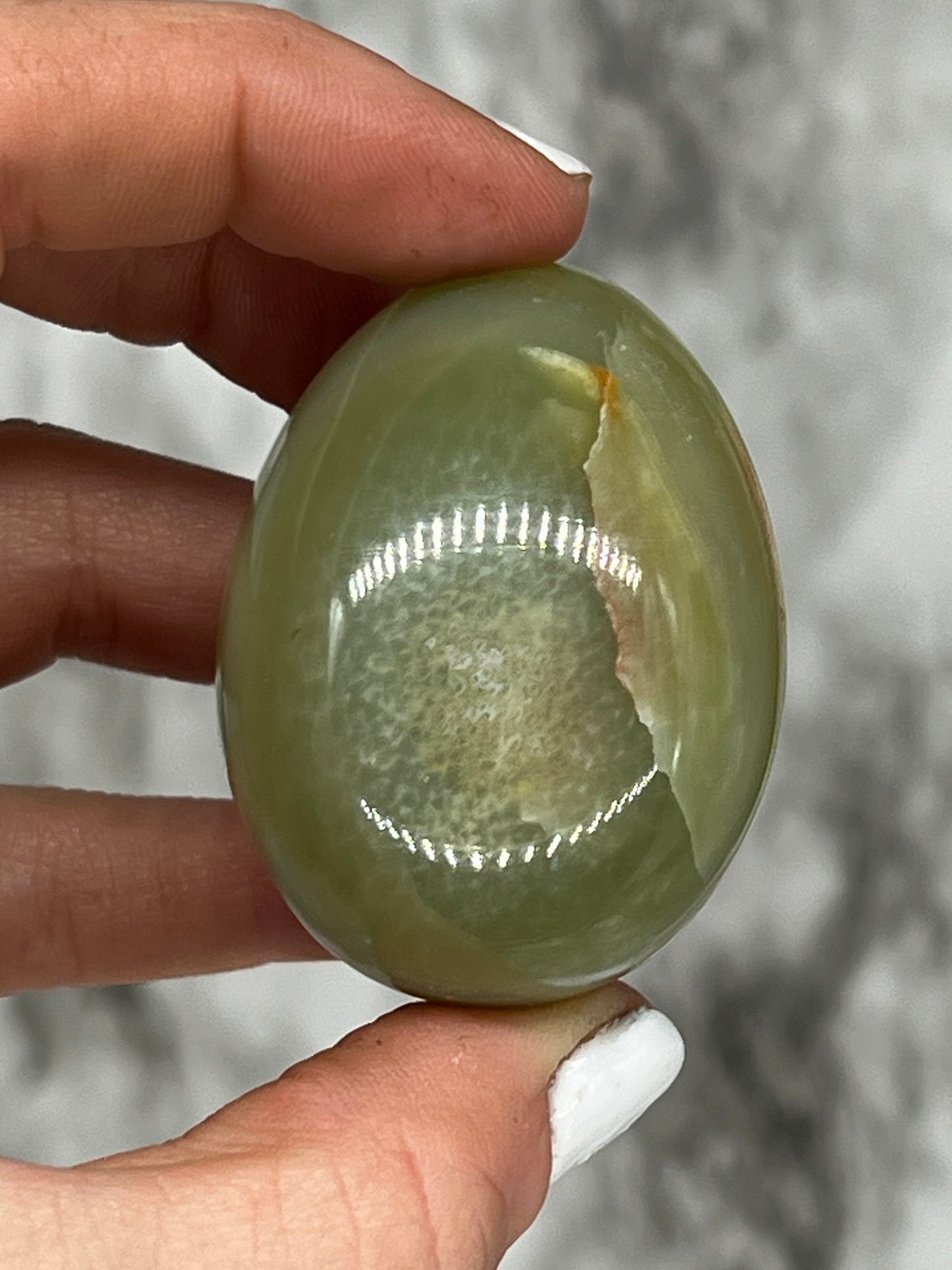 Green Onyx Egg Carving