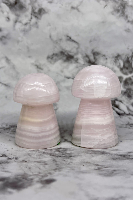 UV-Reactive Pink Mangano Mushroom Carving