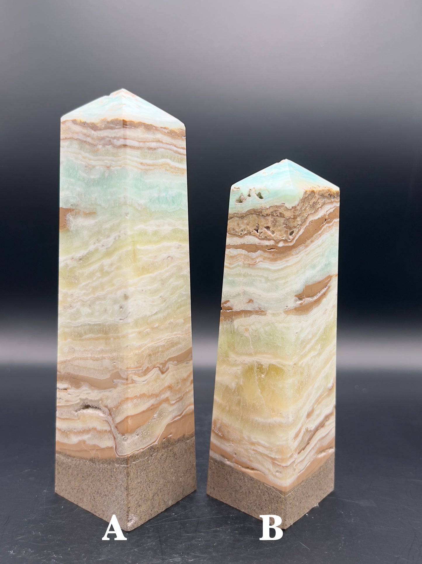 Caribbean & Lemon Calcite Tower