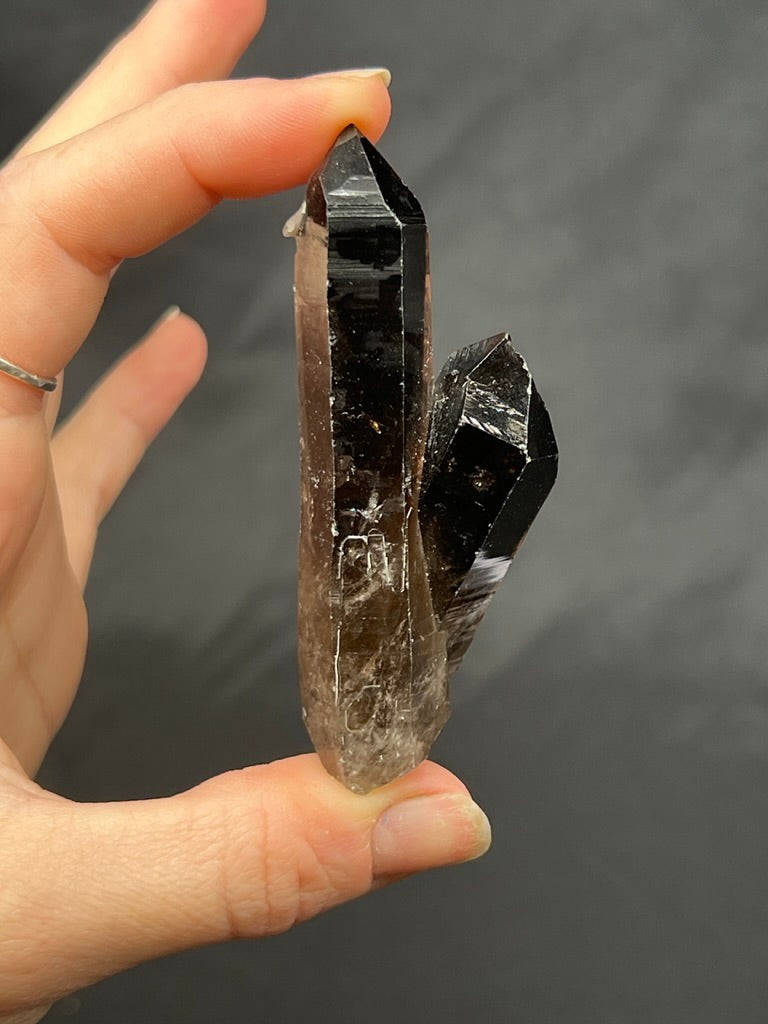 Smokey Quartz Specimen with Rainbow Inclusions