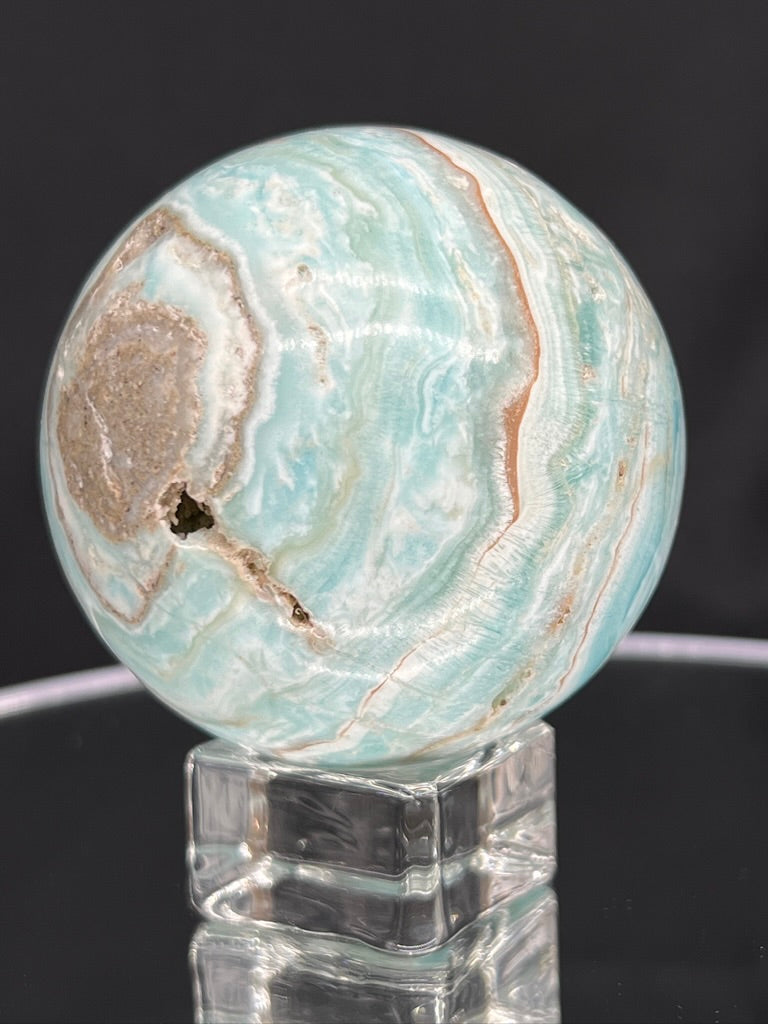 Blue Aragonite Sphere