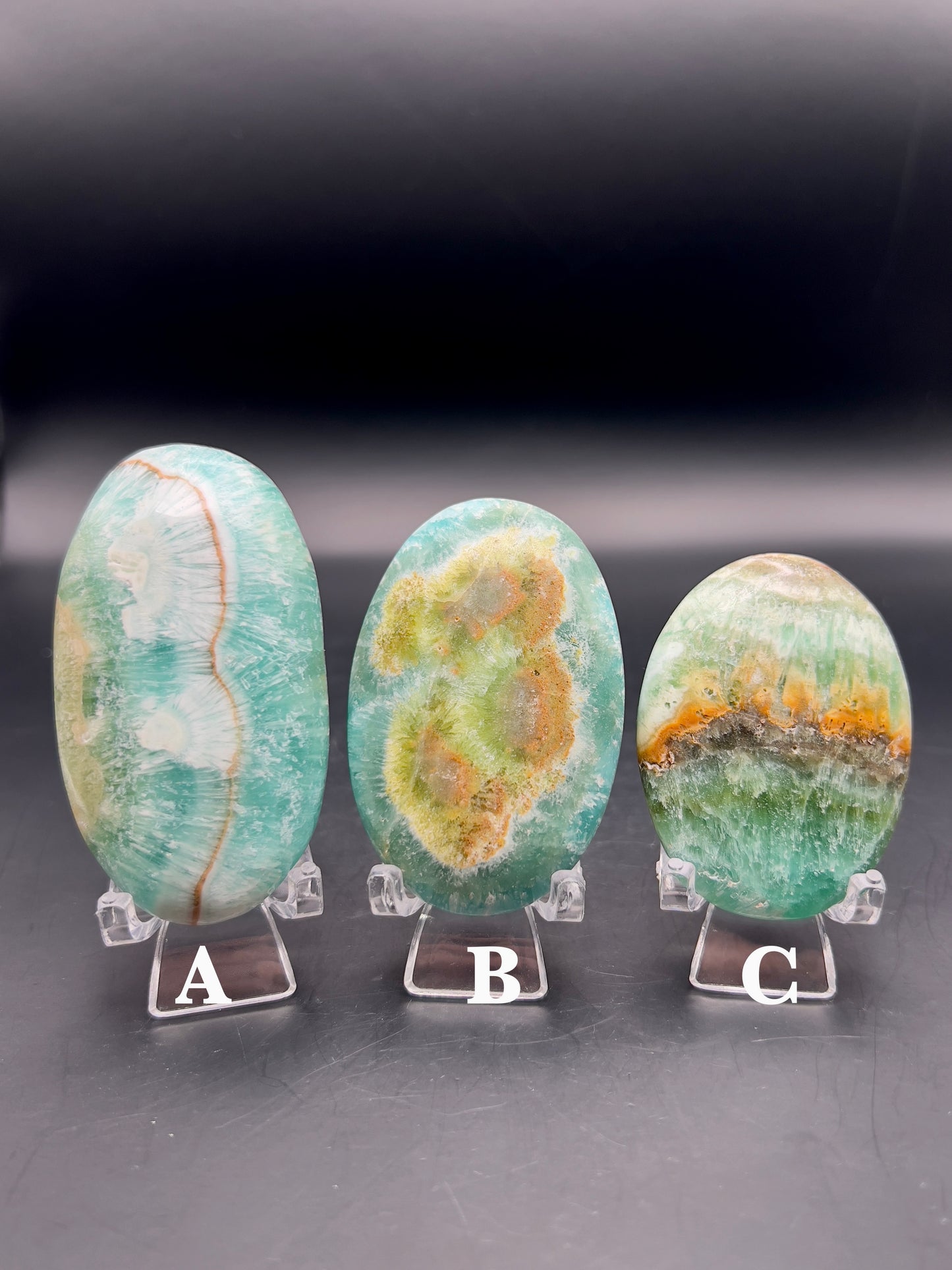 High Grade Smithsonite Palm Stone