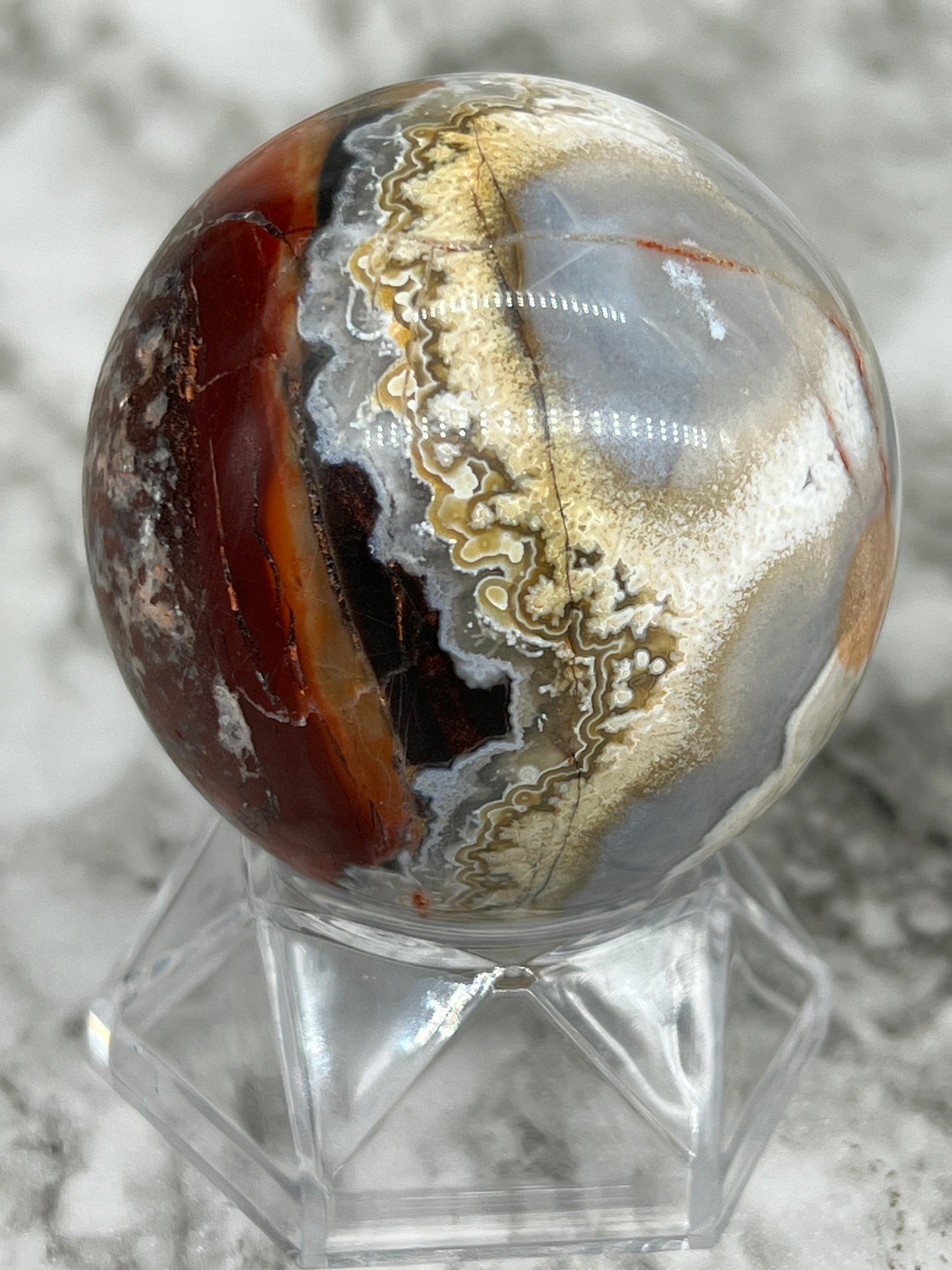 Mexico Crazy Lace Agate Sphere