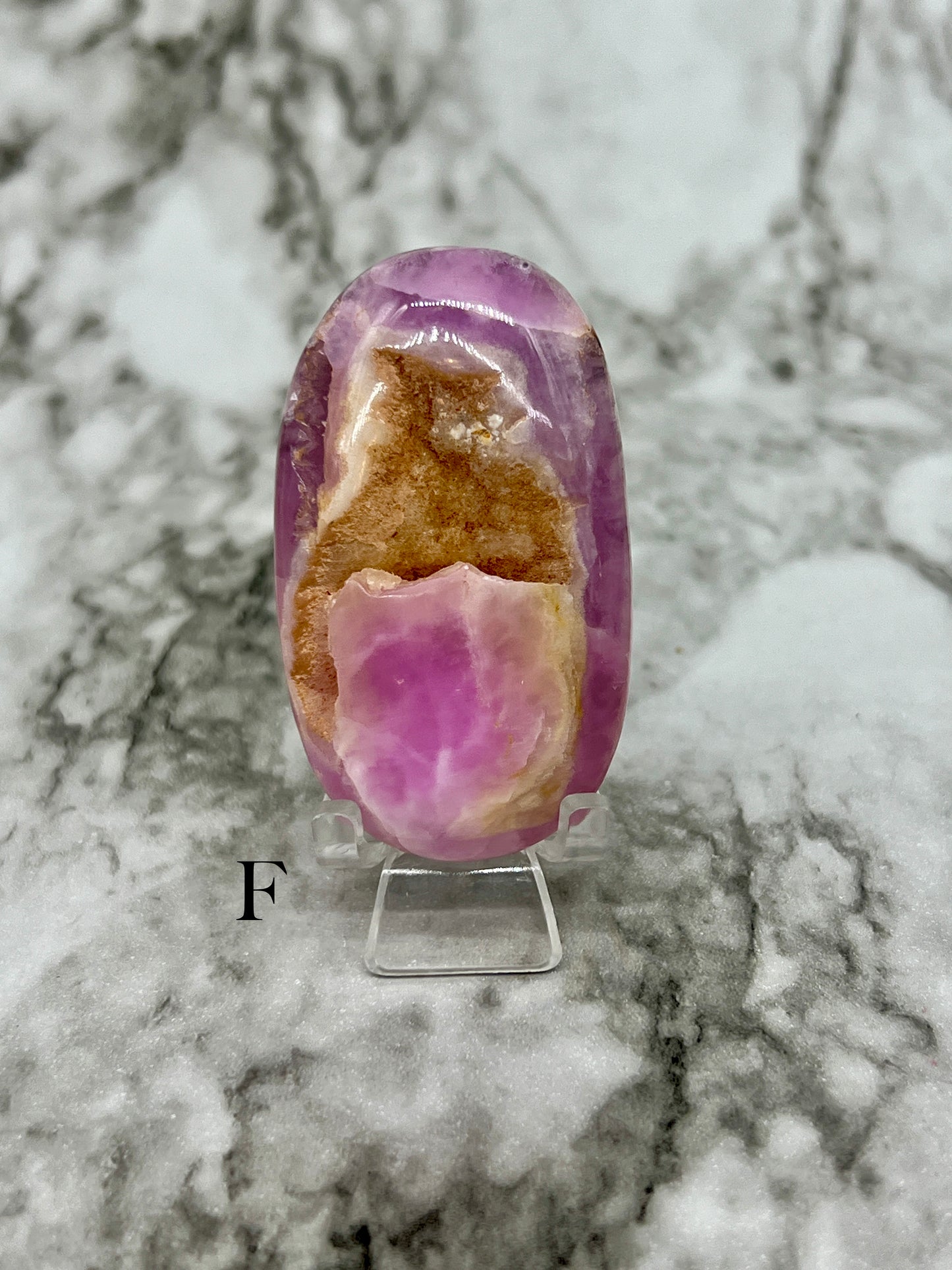 Pink Aragonite Palm Stone ✨ Rare find ✨