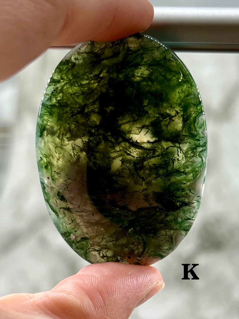 Moss Agate Palm Stone