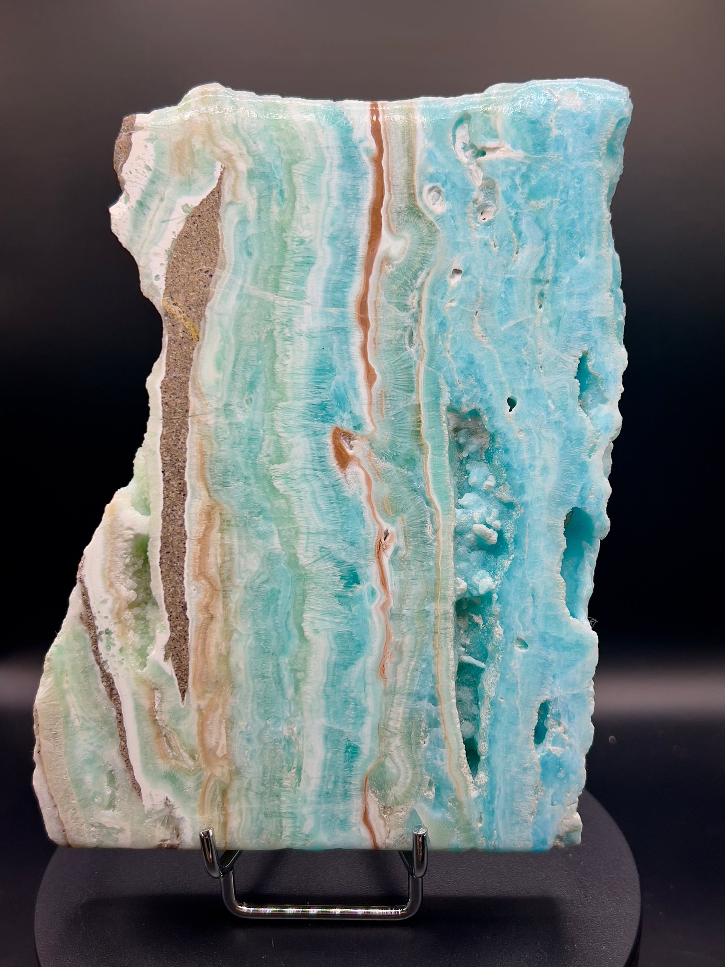 Blue Aragonite & Smithsonite Slab / Freeform