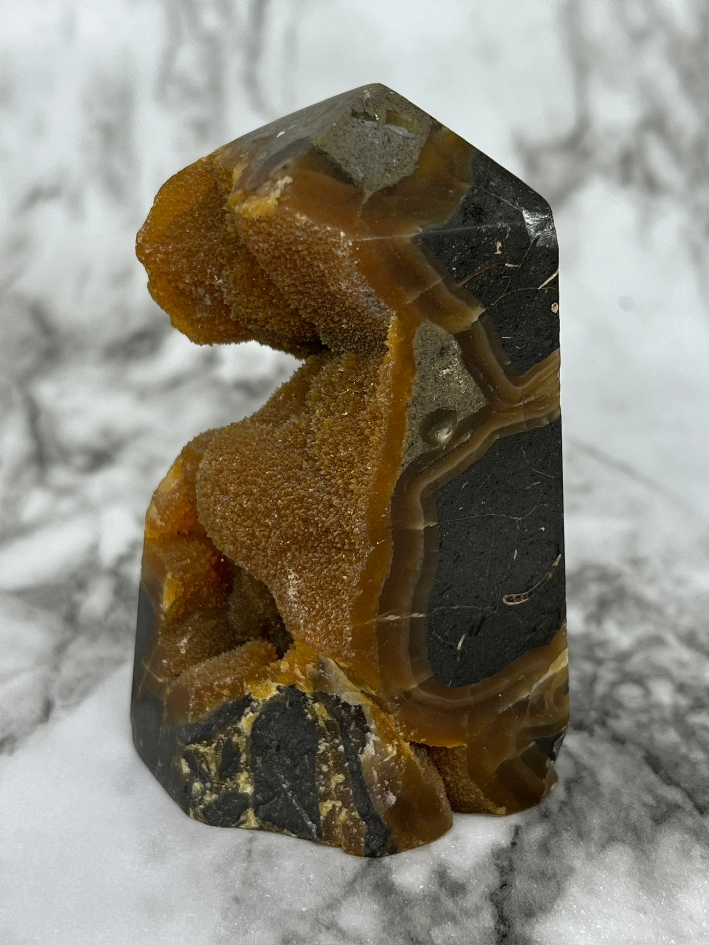 Septarian Druzy Tower