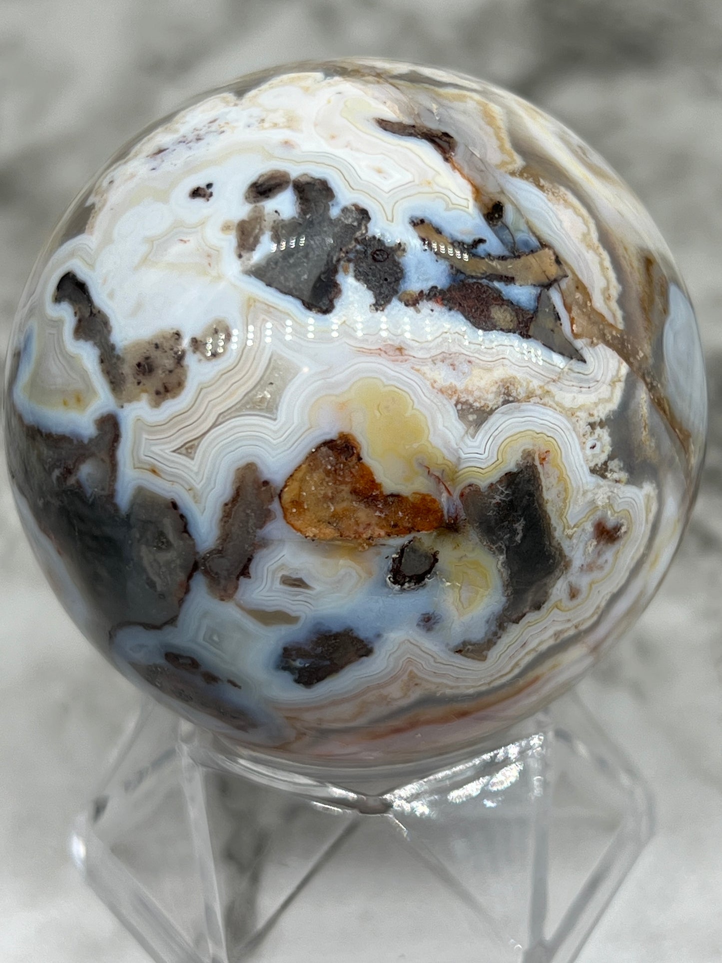 Mexico Crazy Lace Agate Sphere