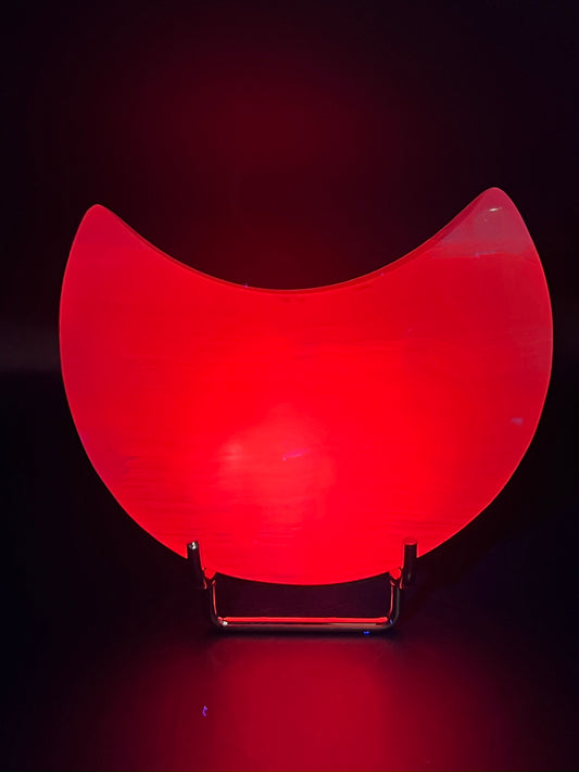 UV-Reactive Pink Mangano Moon Bowl / Carving