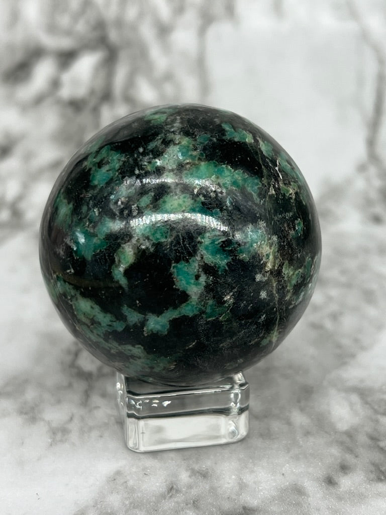 Hydrogrossular Garnet Sphere