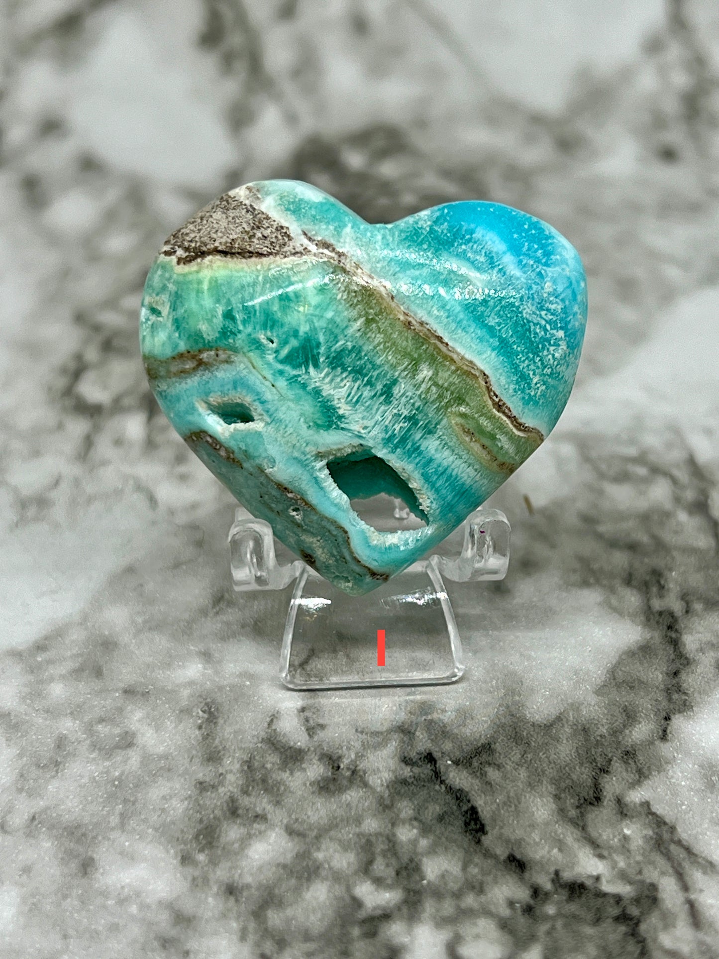 Blue Aragonite & Smithsonite Heart