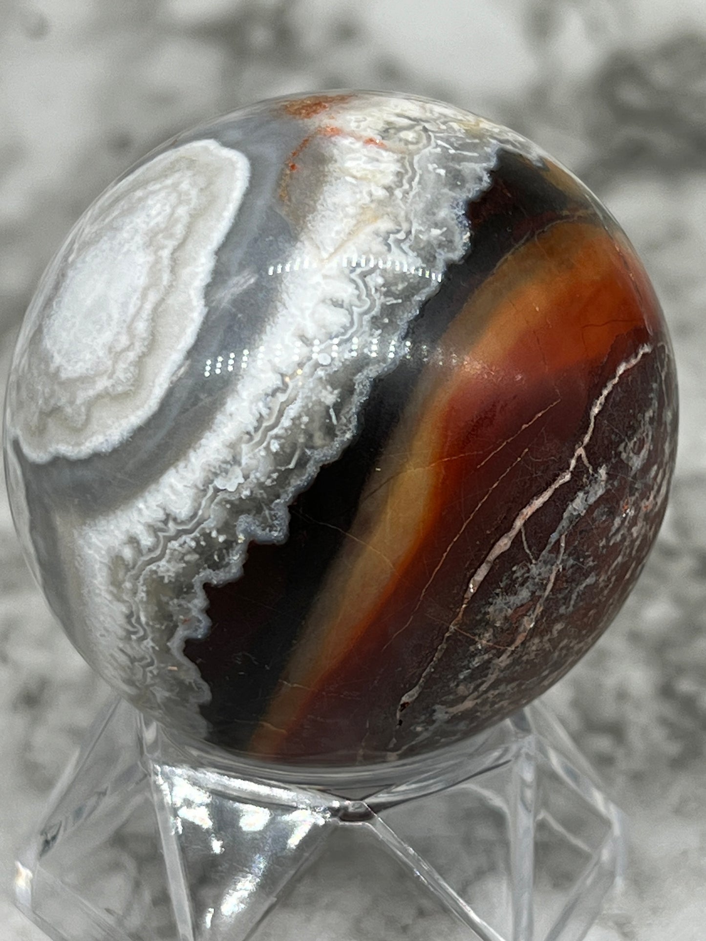 Mexico Crazy Lace Agate Sphere