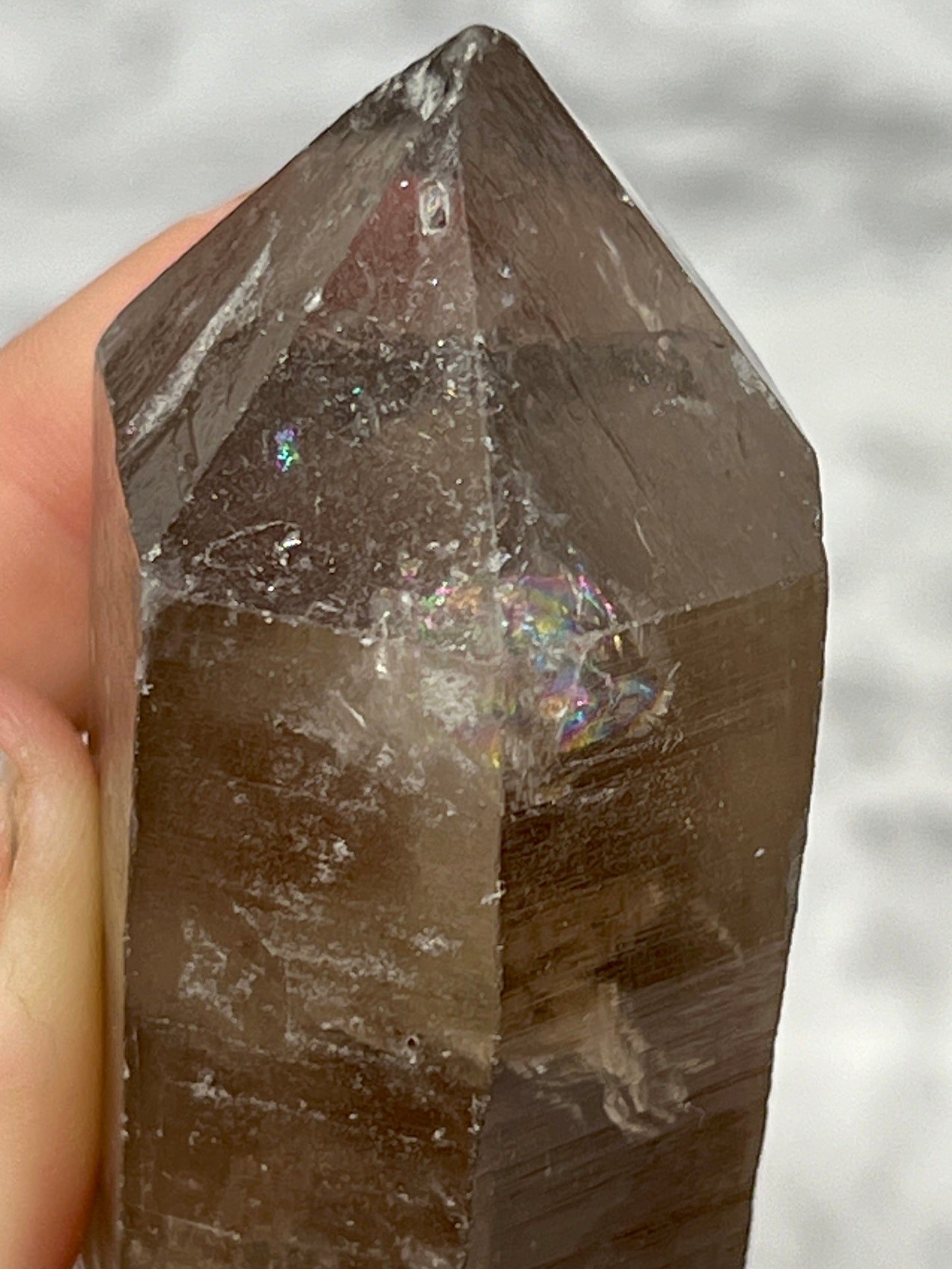 Smokey Quartz Raw Specimen 🌈 Rainbow Inclusions