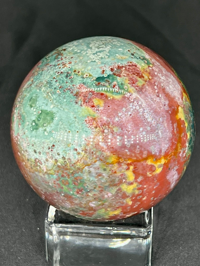 Orbicular Ocean Jasper Sphere