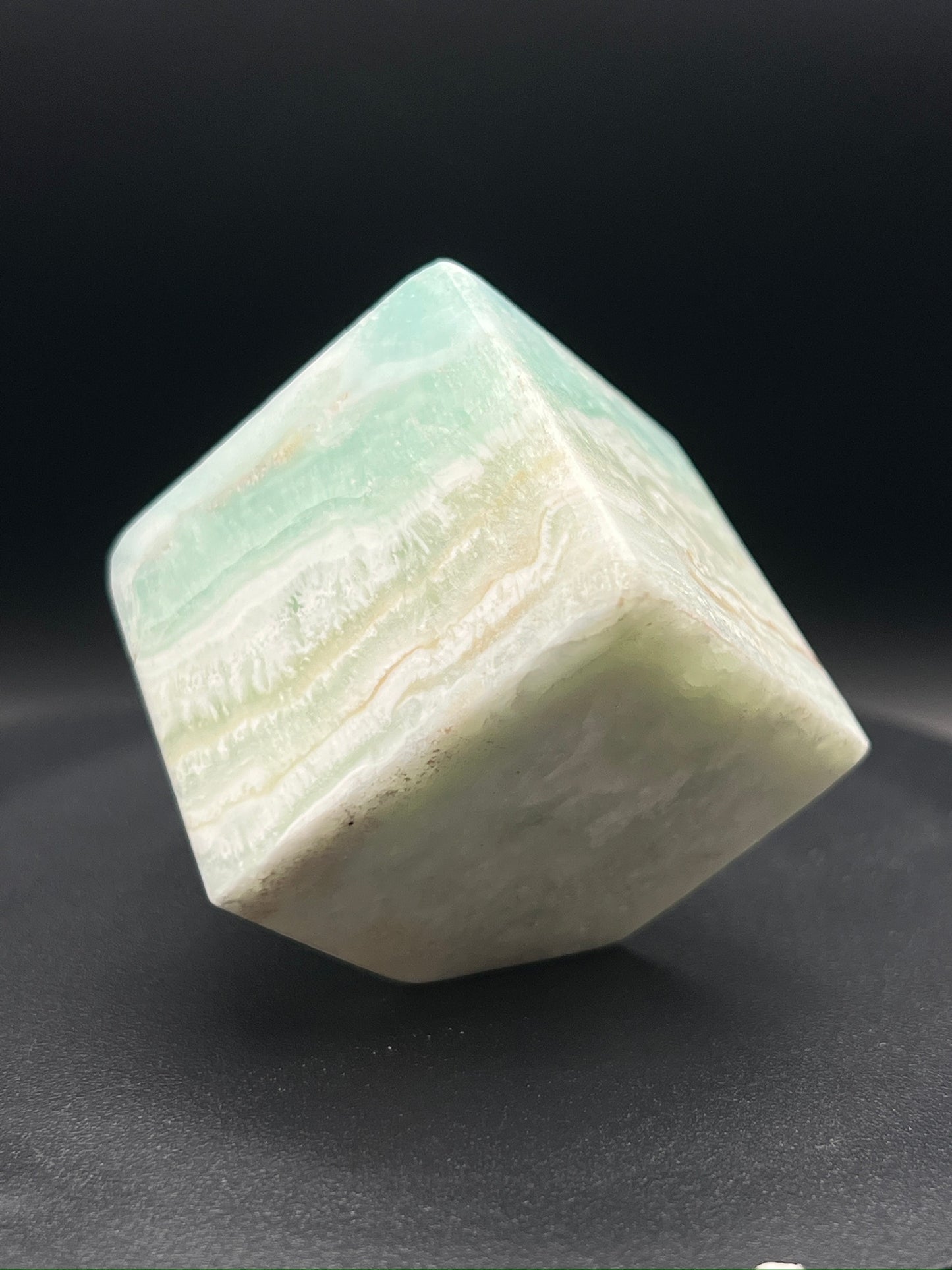 Blue Aragonite Cube Carving