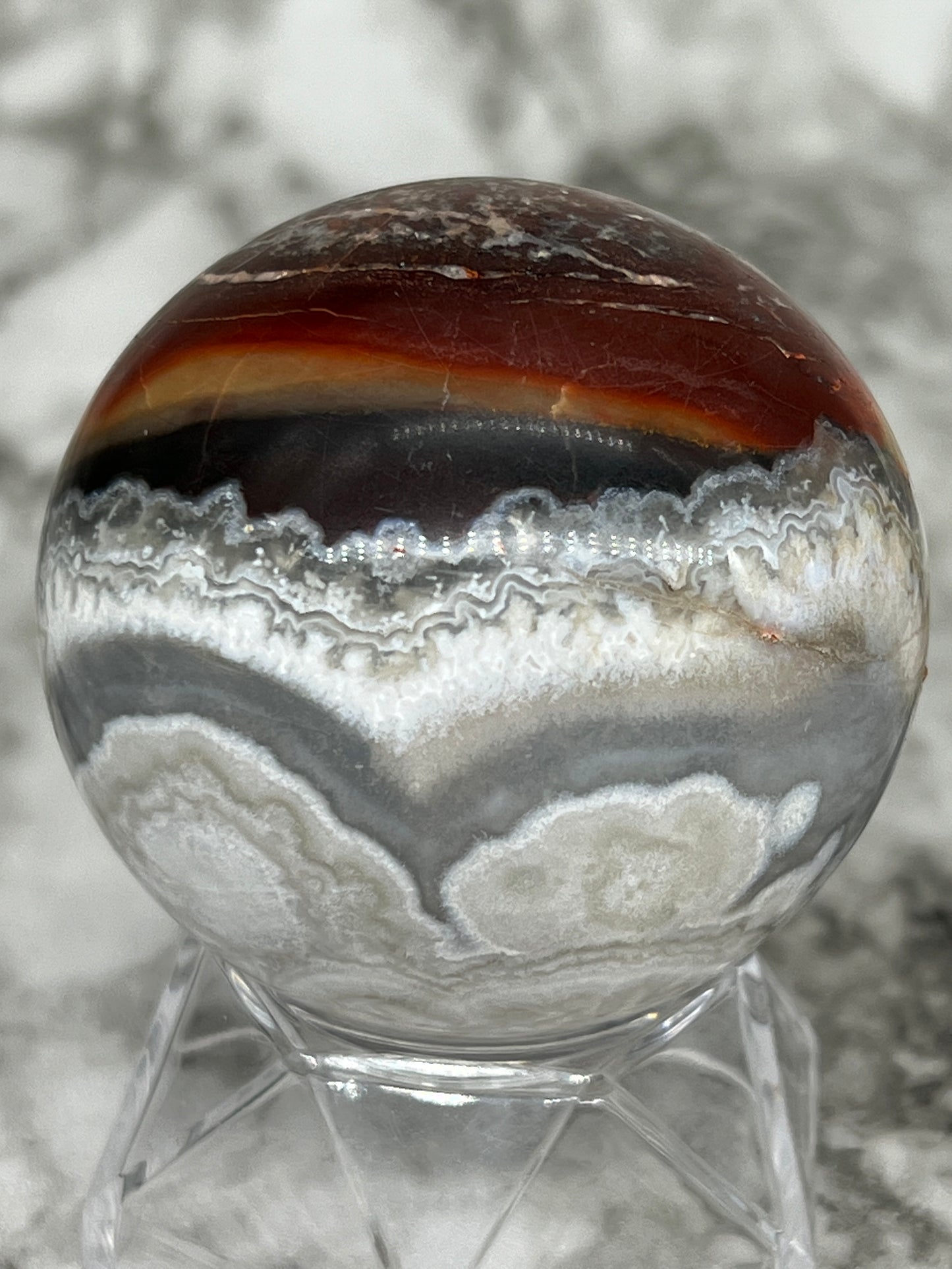 Mexico Crazy Lace Agate Sphere