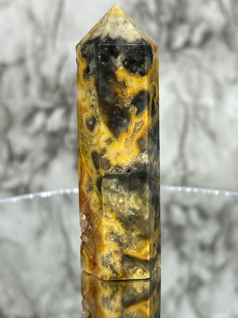 Yellow Crazy Lace Agate Point