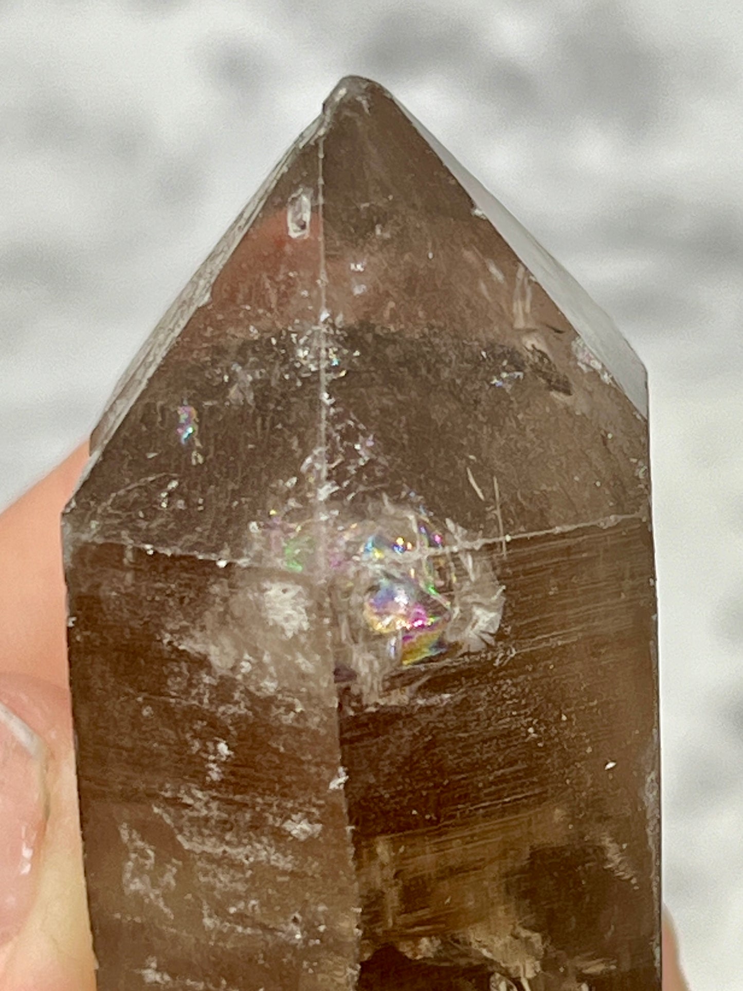 Smokey Quartz Raw Specimen 🌈 Rainbow Inclusions