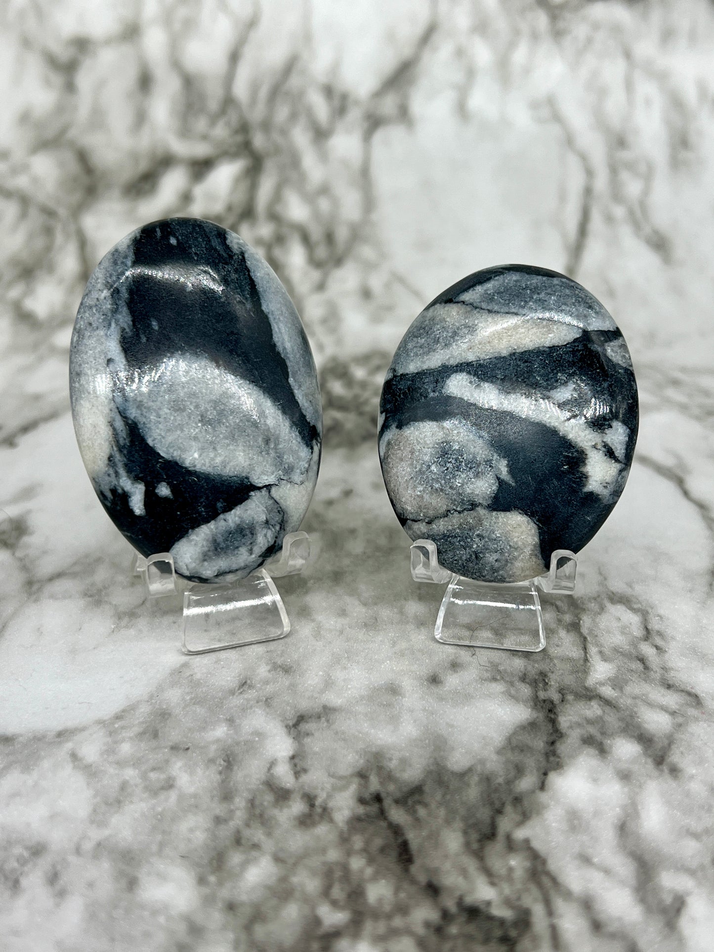 Pakistani Shell / Zebra Jasper Palm Stone