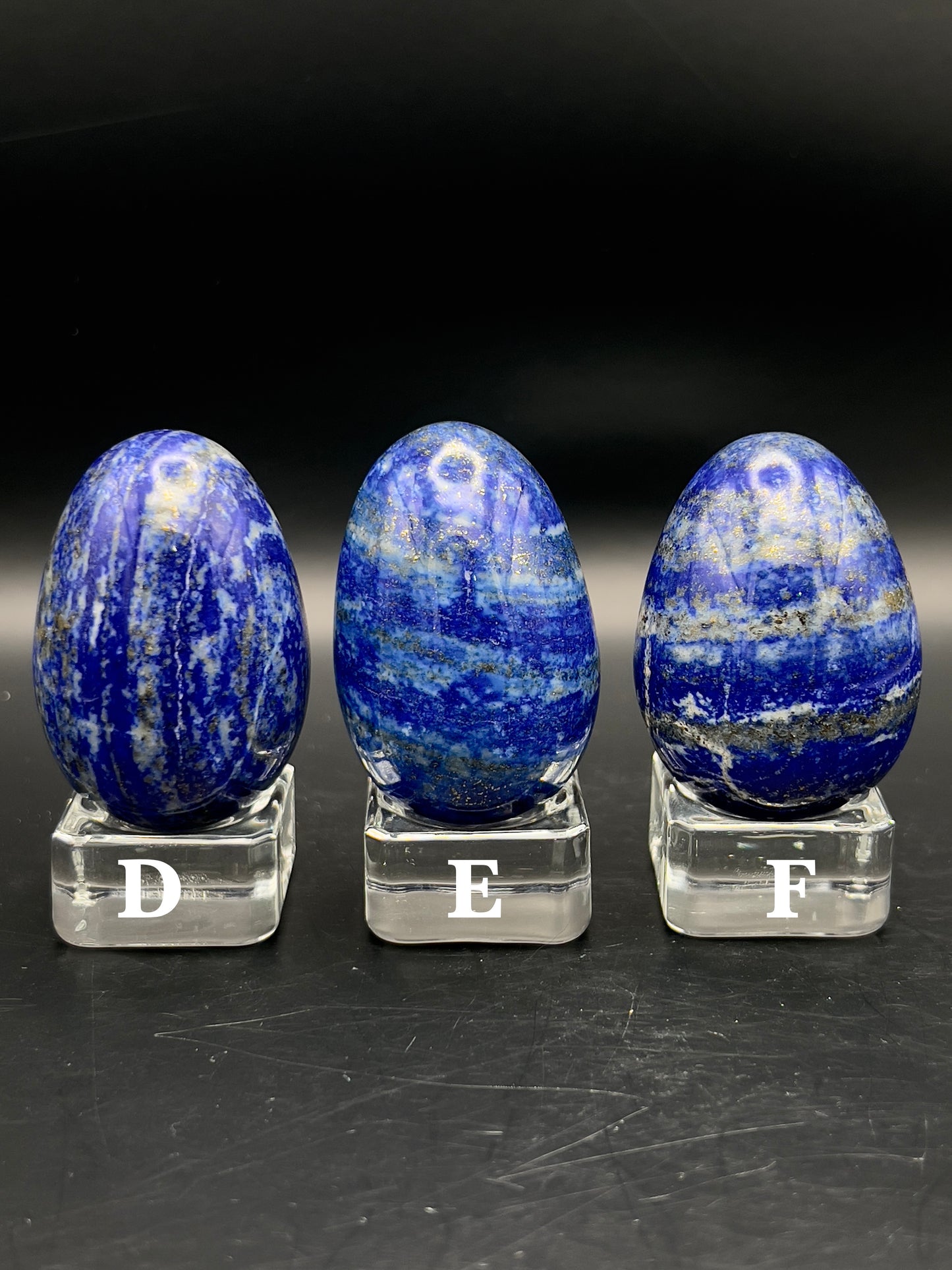 High Quality UV-Reactive Lapis Egg Carving