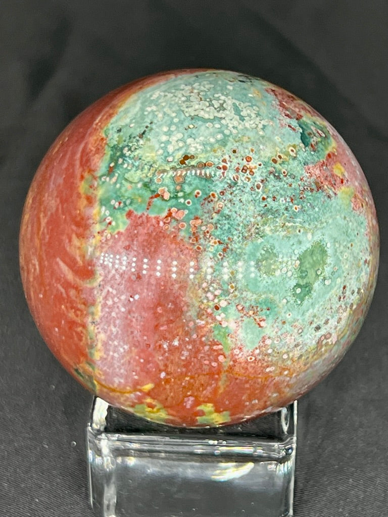 Orbicular Ocean Jasper Sphere