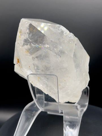 Clear Quartz Specimen with Rainbow Inclusions