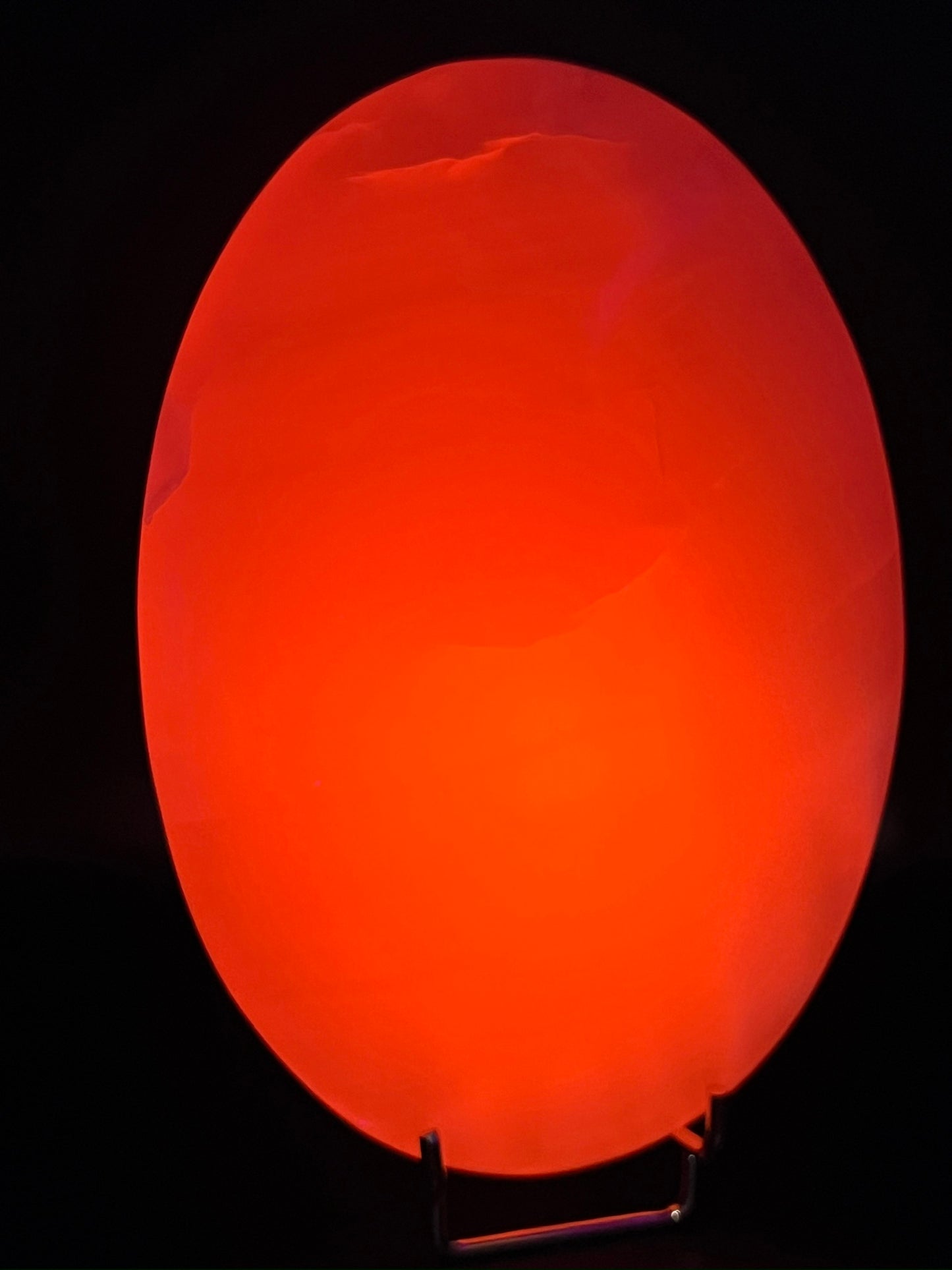 UV-Reactive Pink Mangano Extra Large Palm Stone